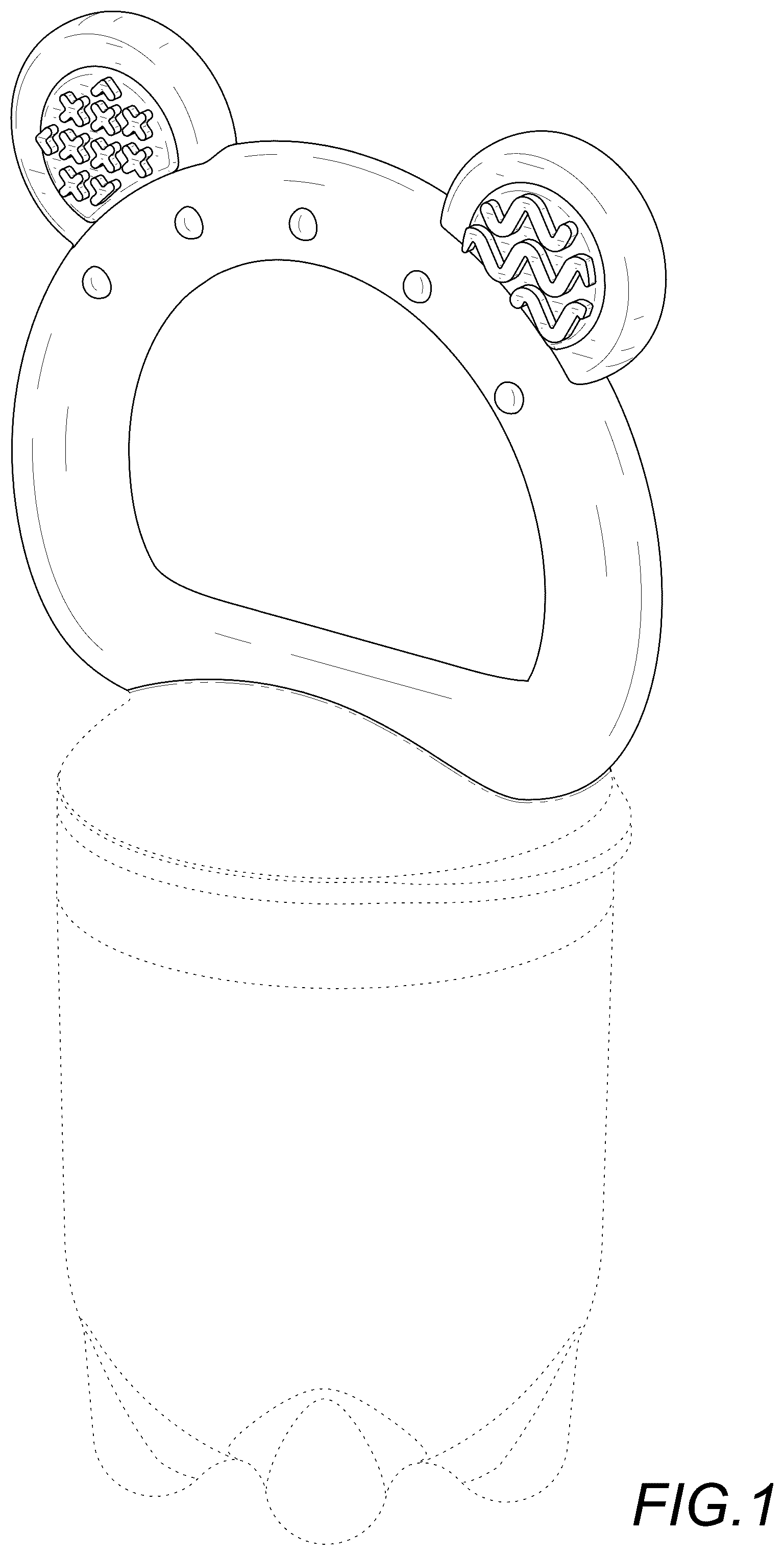 Patent USD1044002 Figure 1 – Baby feeder