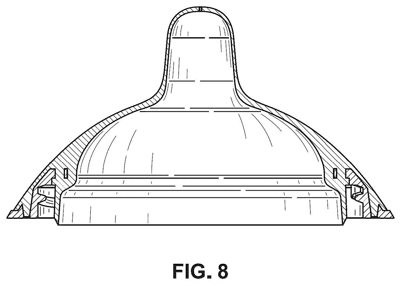 Patent USD1044007 Figure 5 – Baby bottle nipple