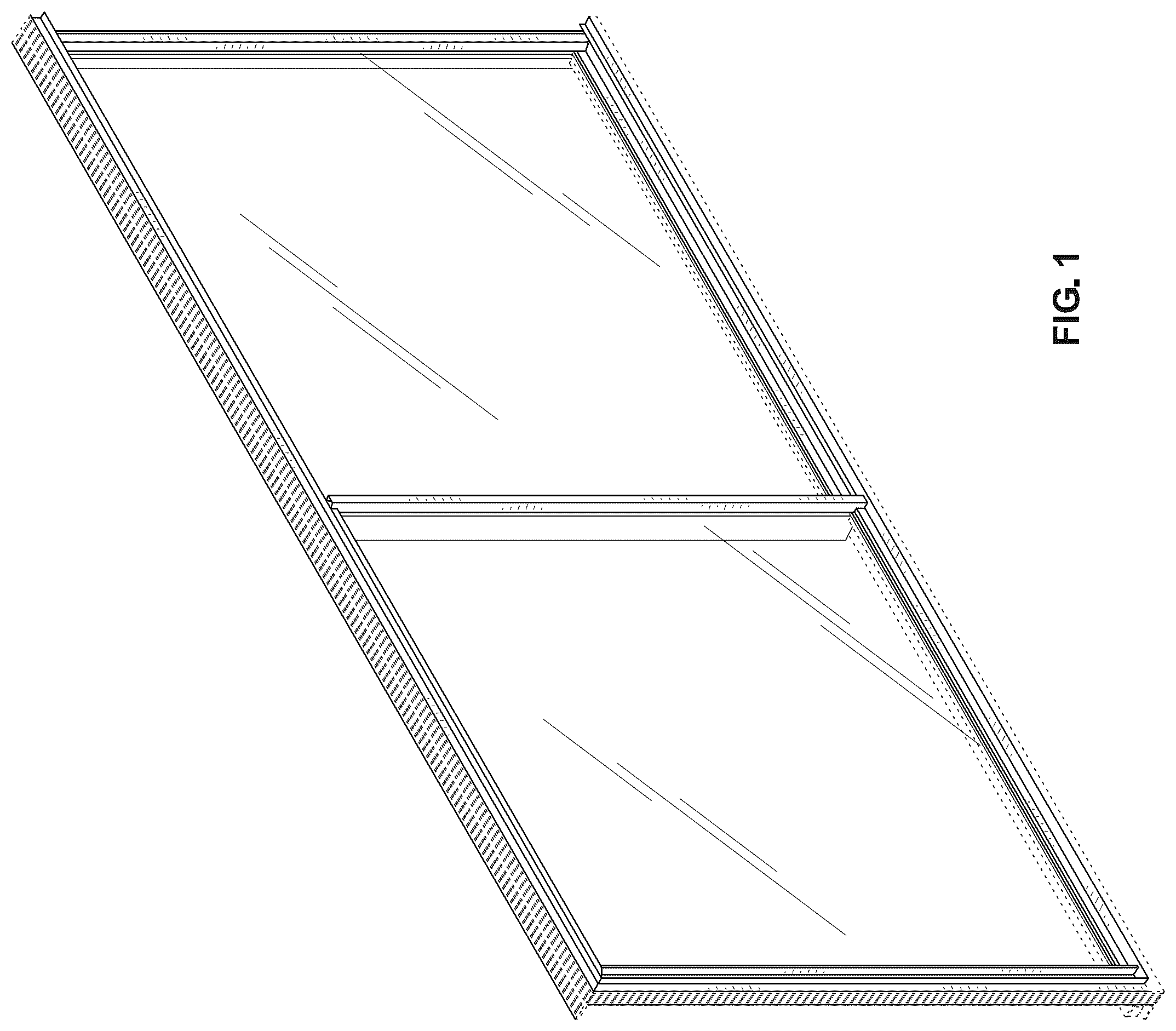 Patent USD1044037 Figure 1 – Window frame