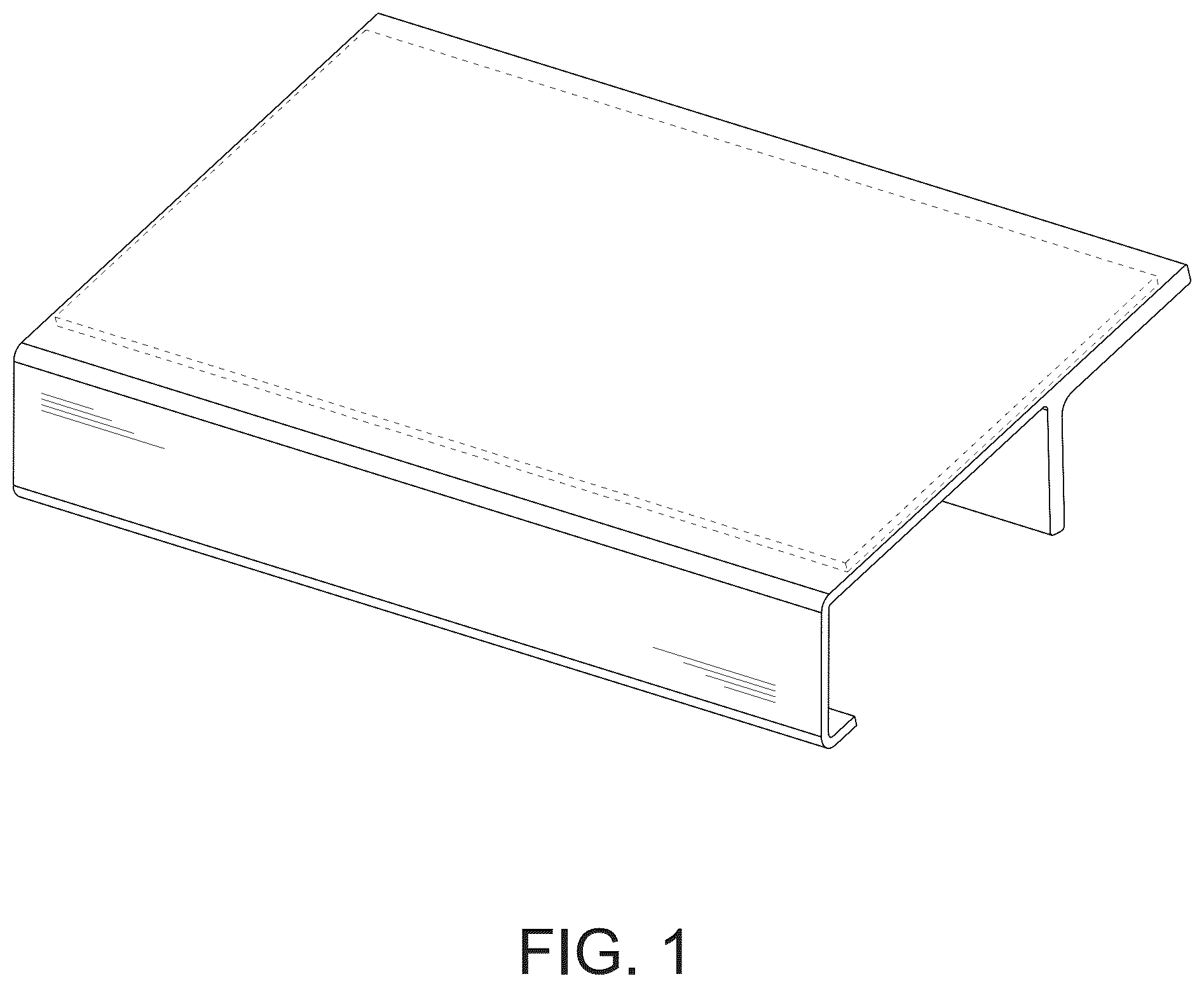 Patent USD1044041 Figure 1 – Auxiliary step platform for ladder