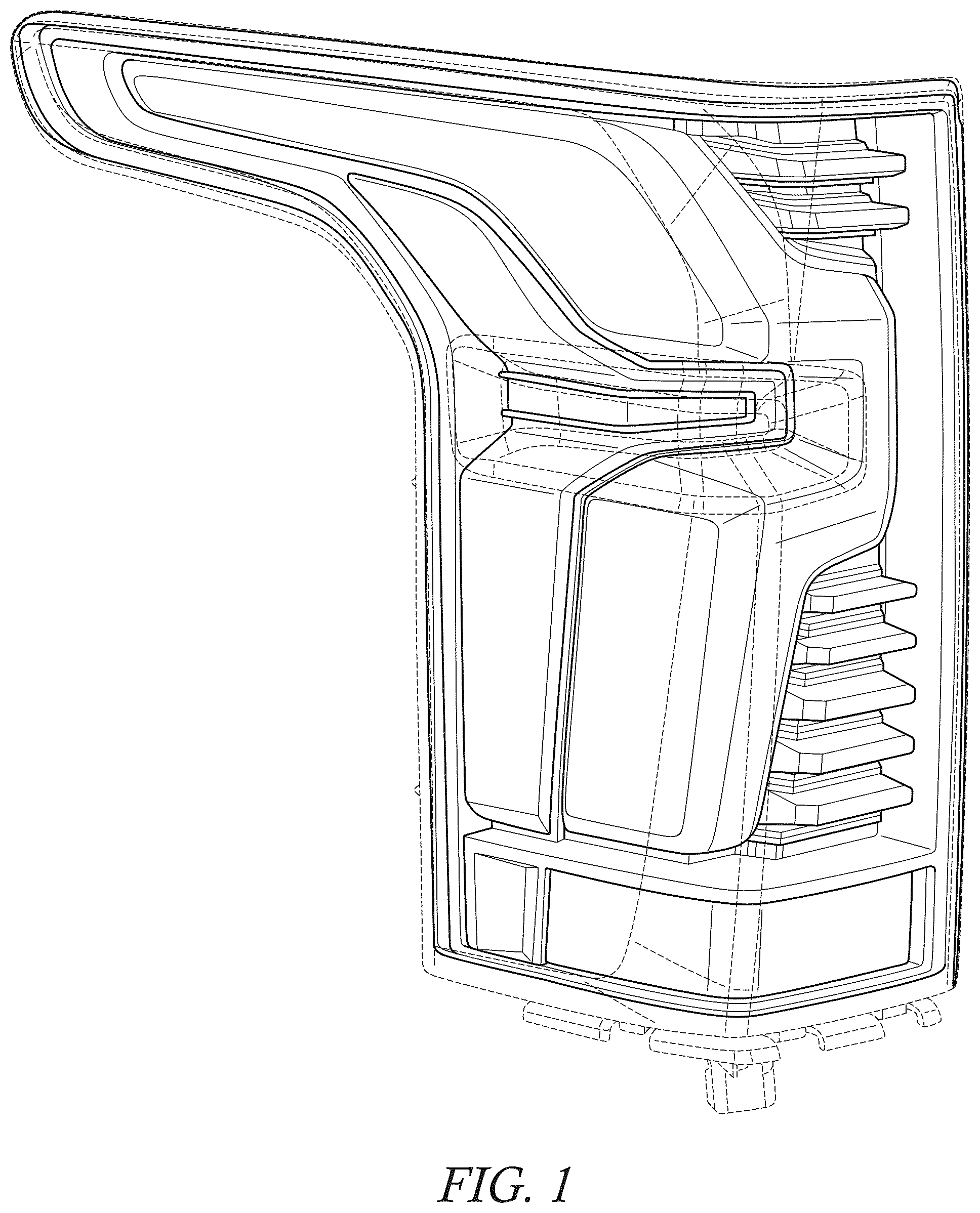 Patent USD1044060 Figure 1 – Vehicle taillamp