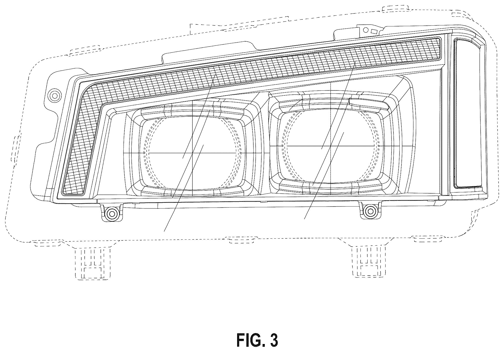 Patent USD1044061 Figure 3 – Vehicle headlight