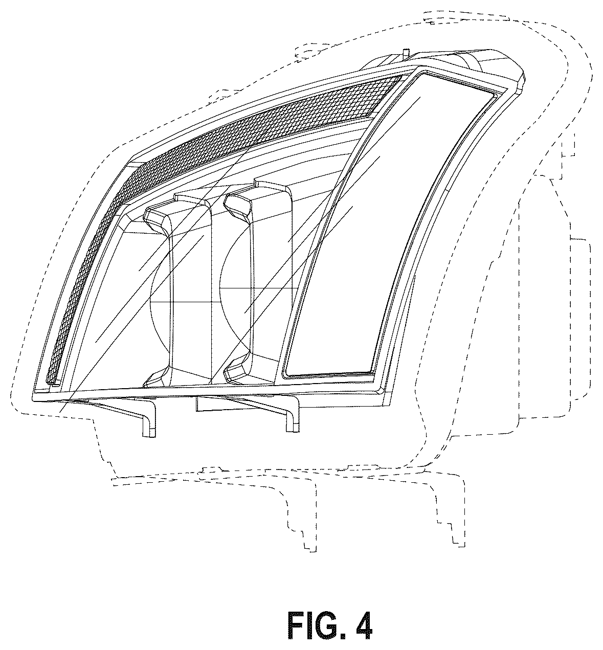 Patent USD1044061 Figure 4 – Vehicle headlight