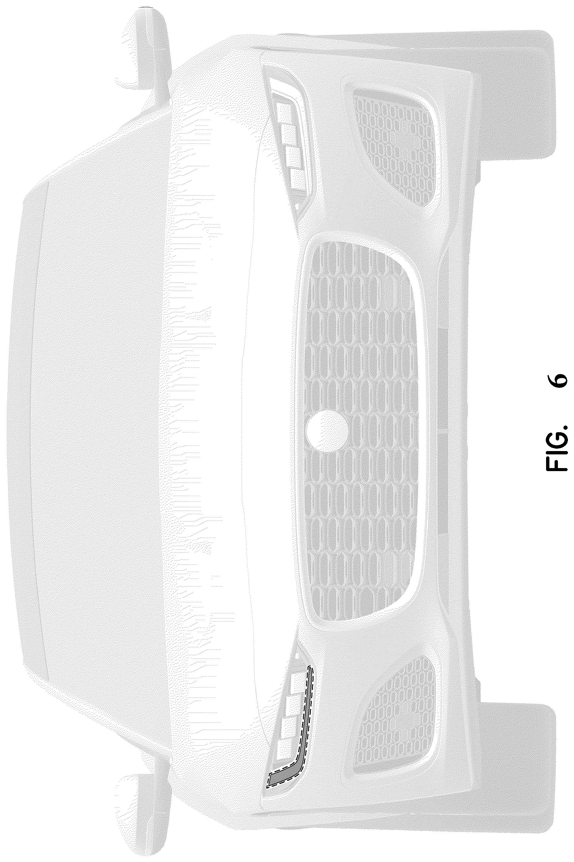 Patent USD1044064 Figure 6 – Headlight daytime running light arrangement