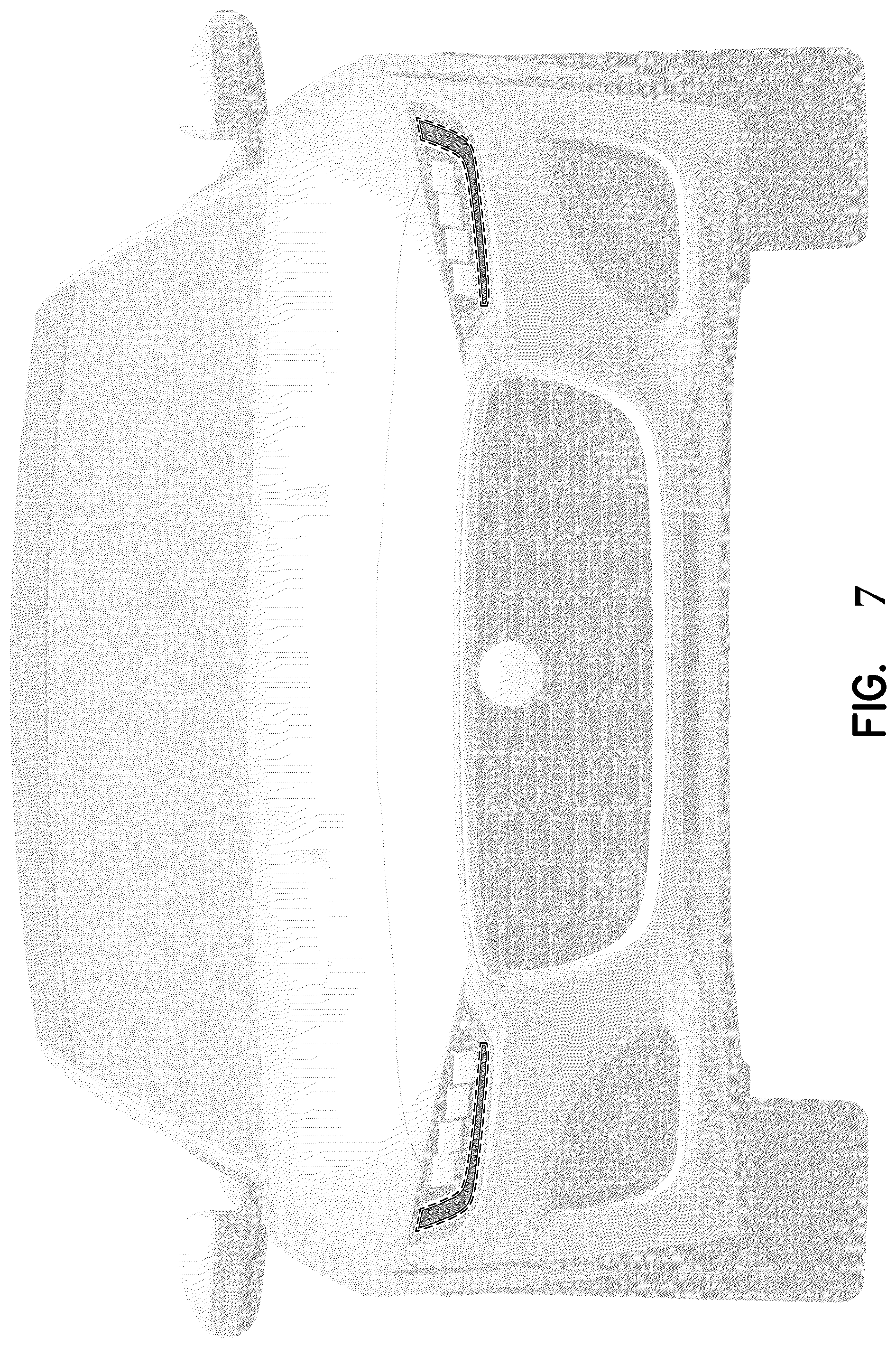 Patent USD1044064 Figure 7 – Headlight daytime running light arrangement
