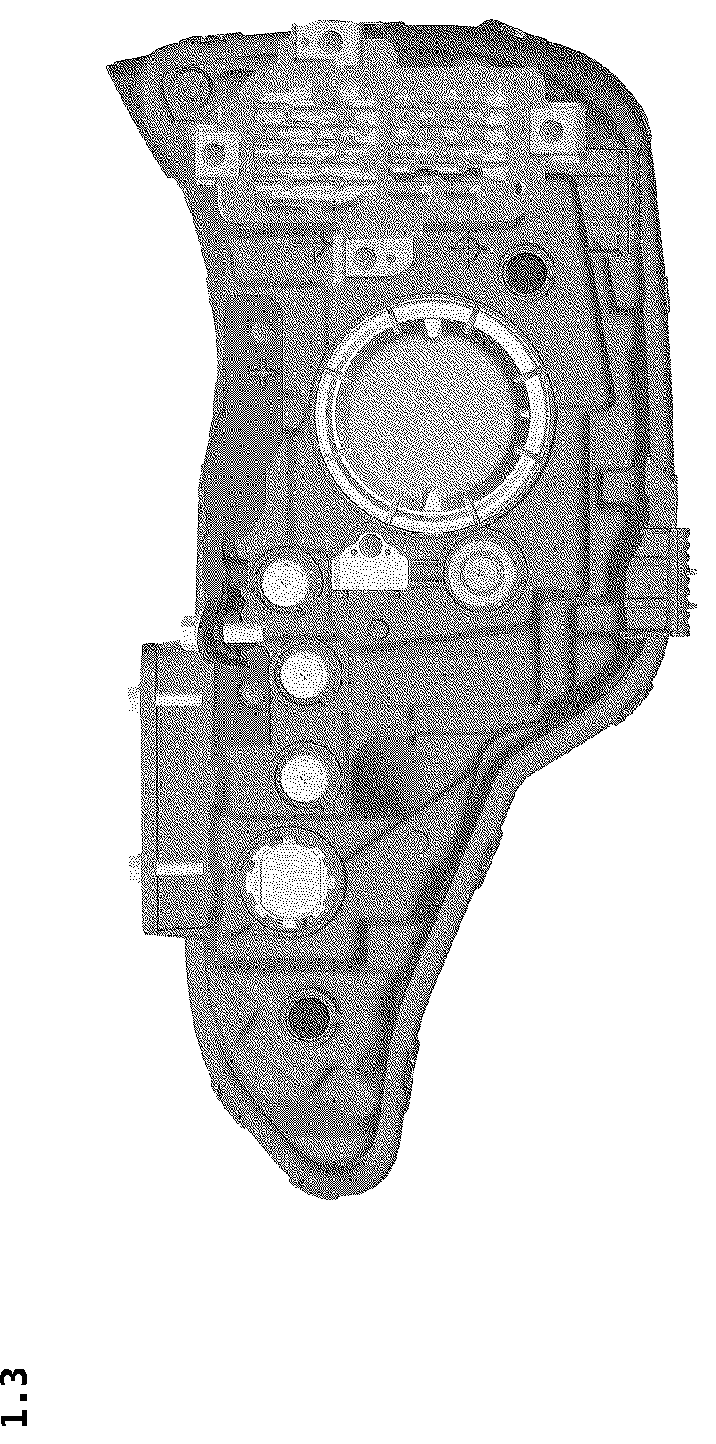 Patent USD1044065 Figure 3 – Headlamp for car