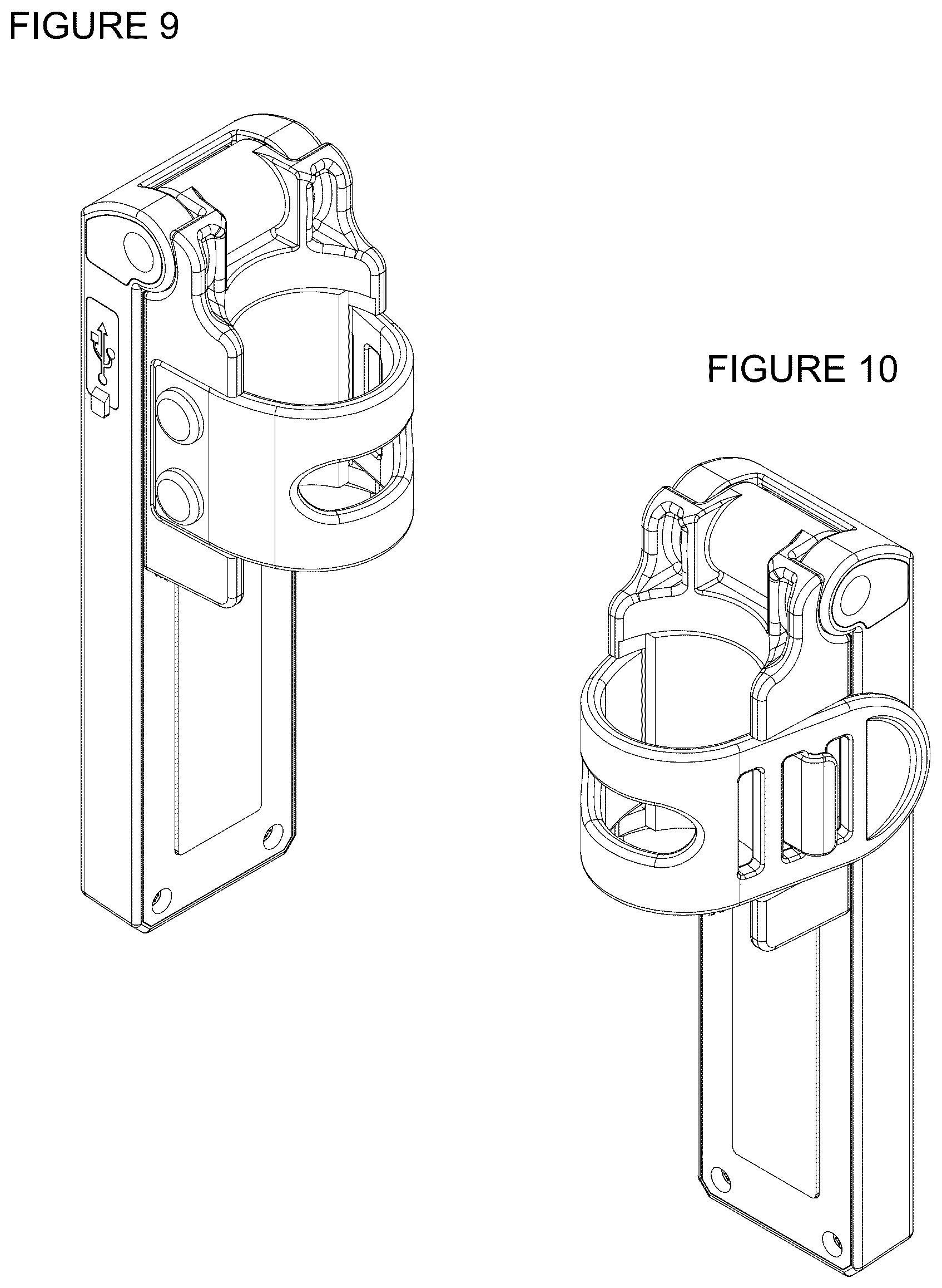 Patent USD1044074 Figure 5 – LED beacon for walking cane