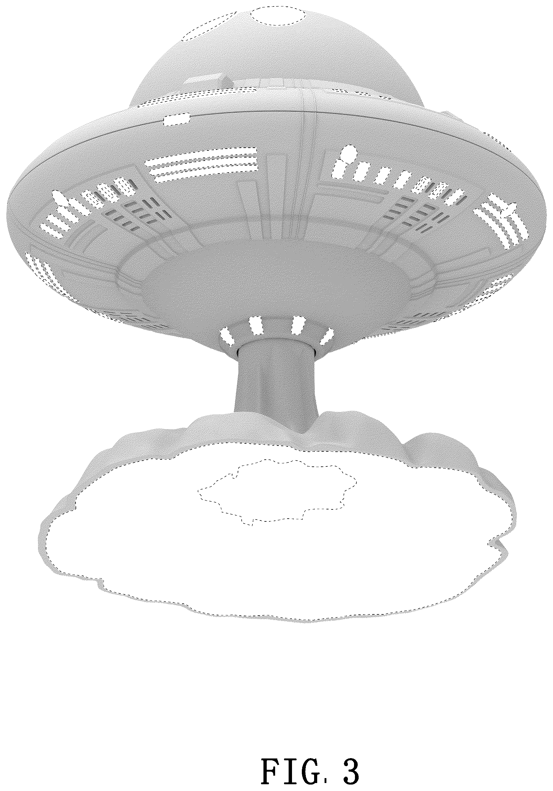 Patent USD1044097 Figure 3 – UFO sky projector