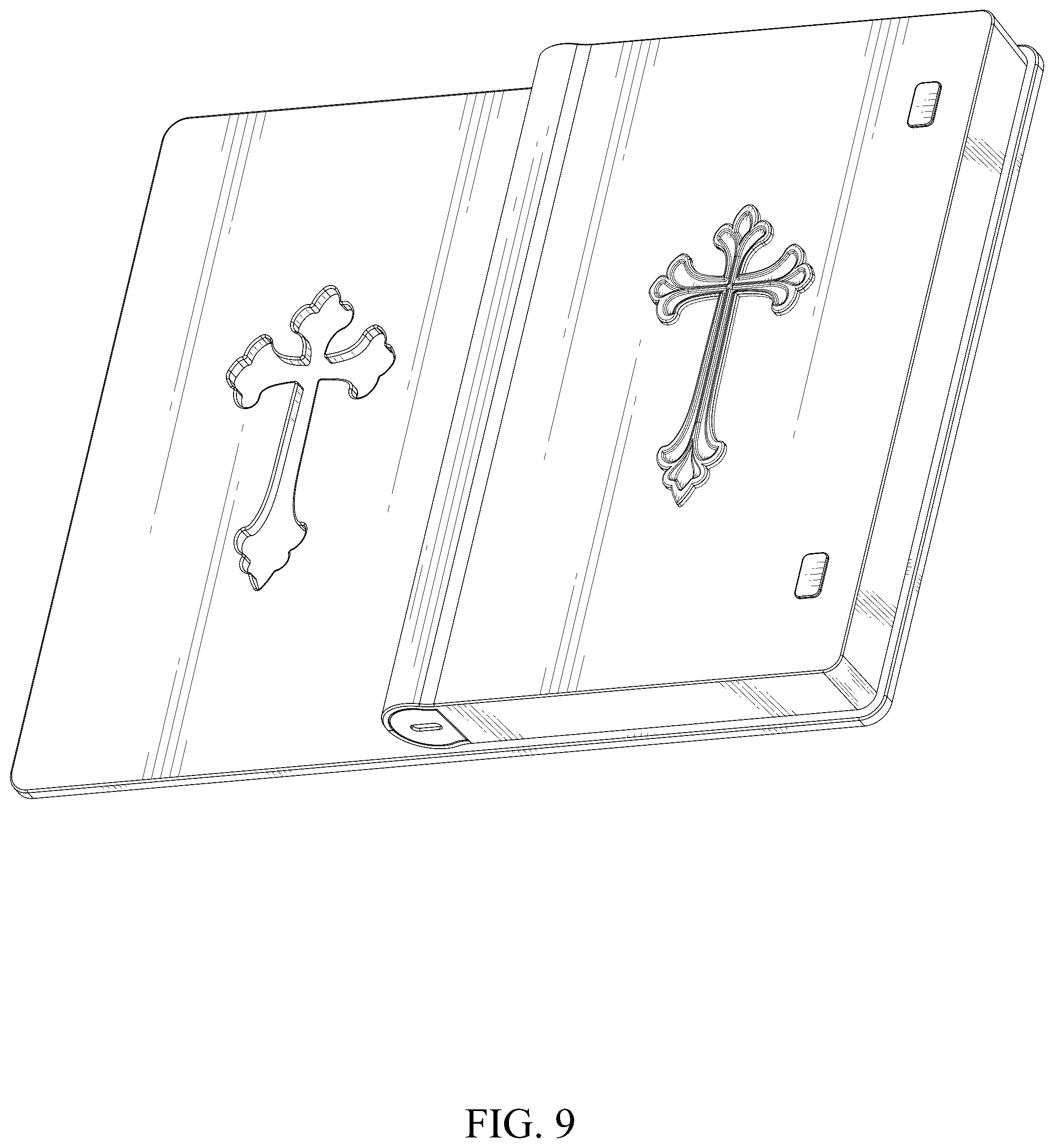 Patent USD1044098 Figure 9 – 3D leather lamp