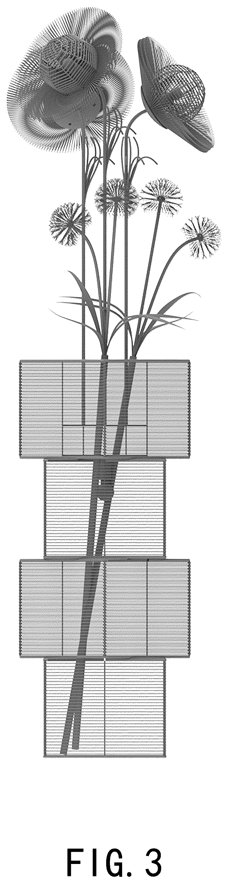Patent USD1044100 Figure 3 – Floor woven rattan lamp