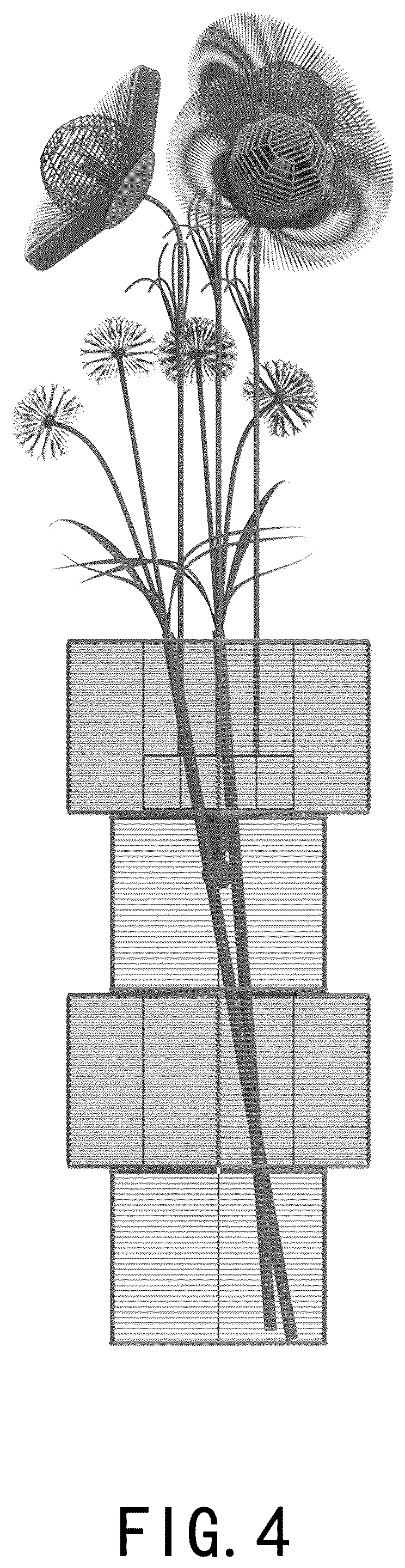Patent USD1044100 Figure 4 – Floor woven rattan lamp