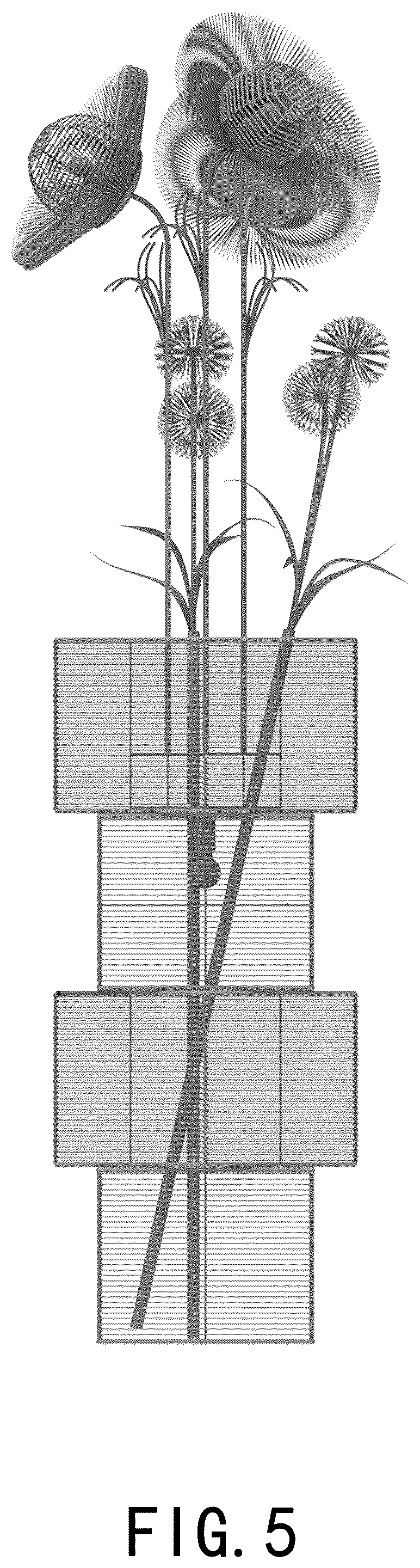 Patent USD1044100 Figure 5 – Floor woven rattan lamp