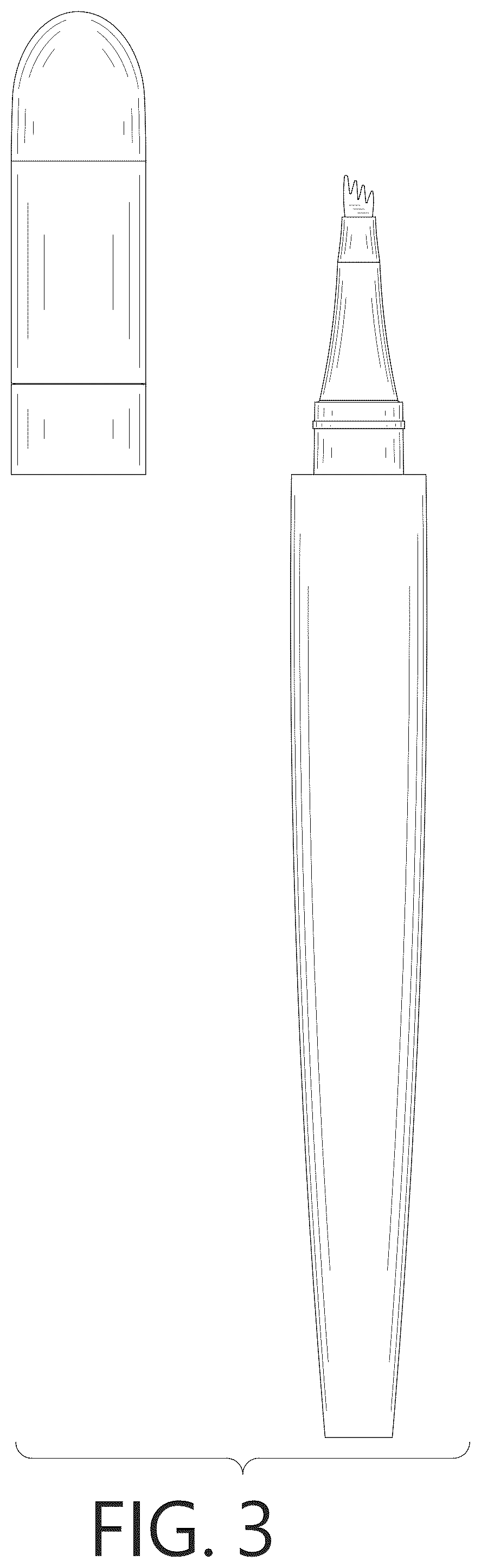 Patent USD1044124 Figure 3 – Eyebrow pen