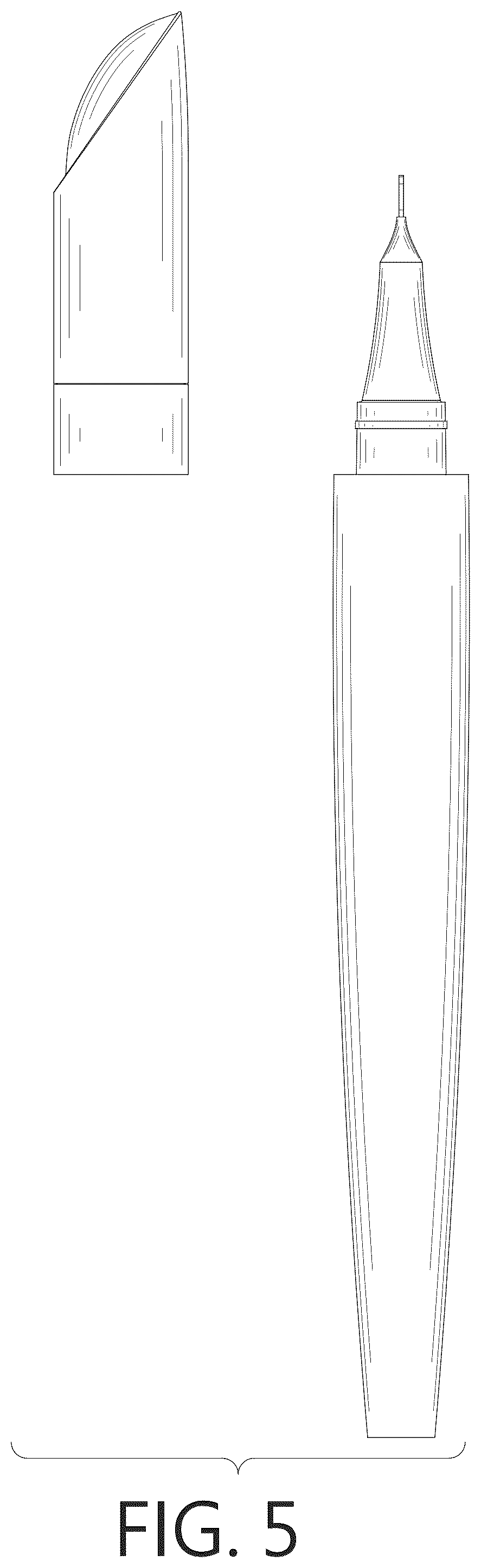 Patent USD1044124 Figure 5 – Eyebrow pen