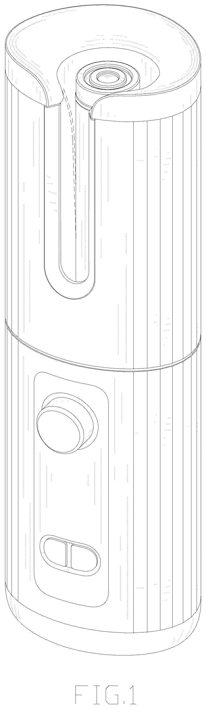 Patent USD1044126 Figure 1 – Automatic curling iron
