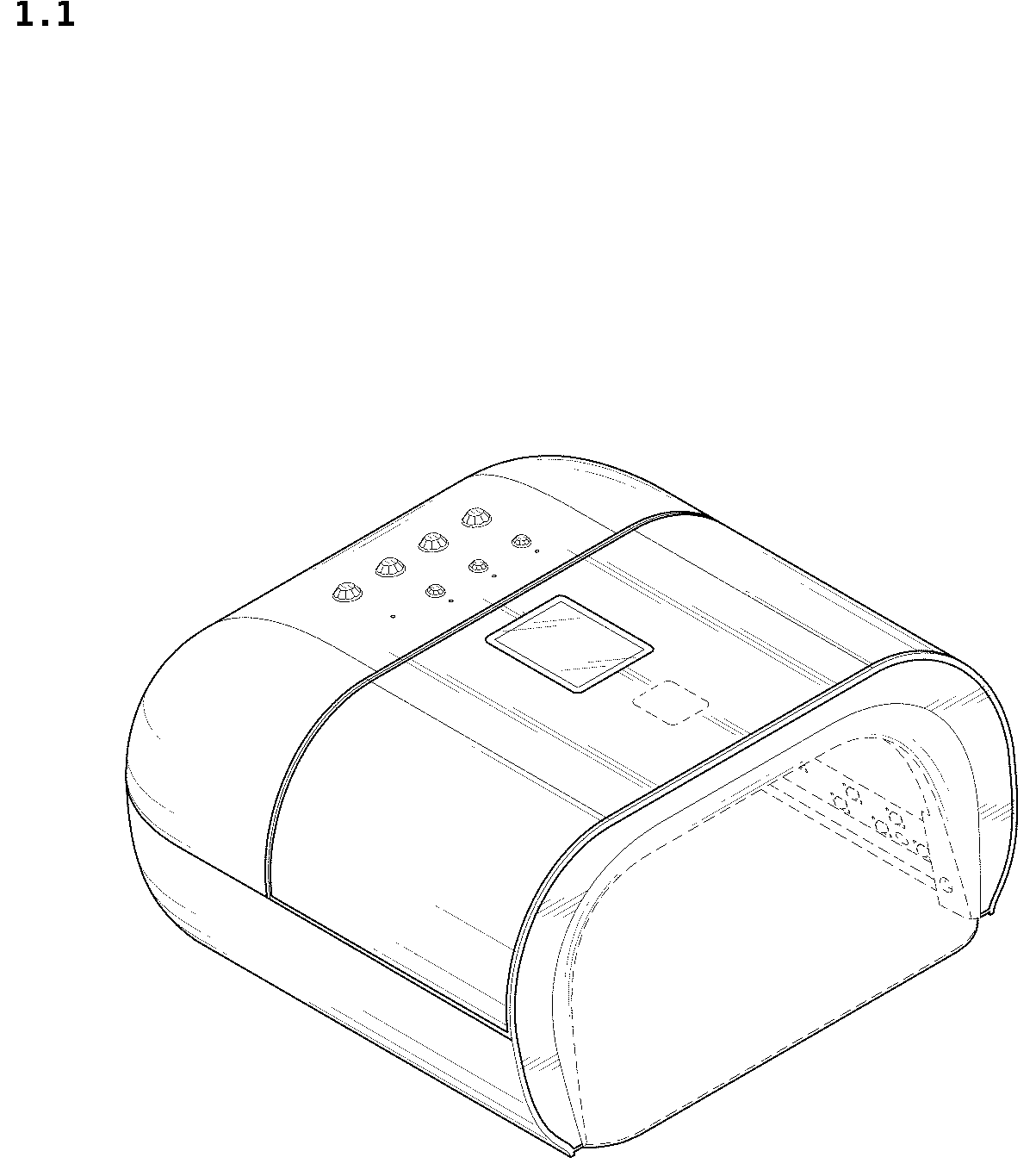 Patent USD1044132 Figure 1 – Nail dryer