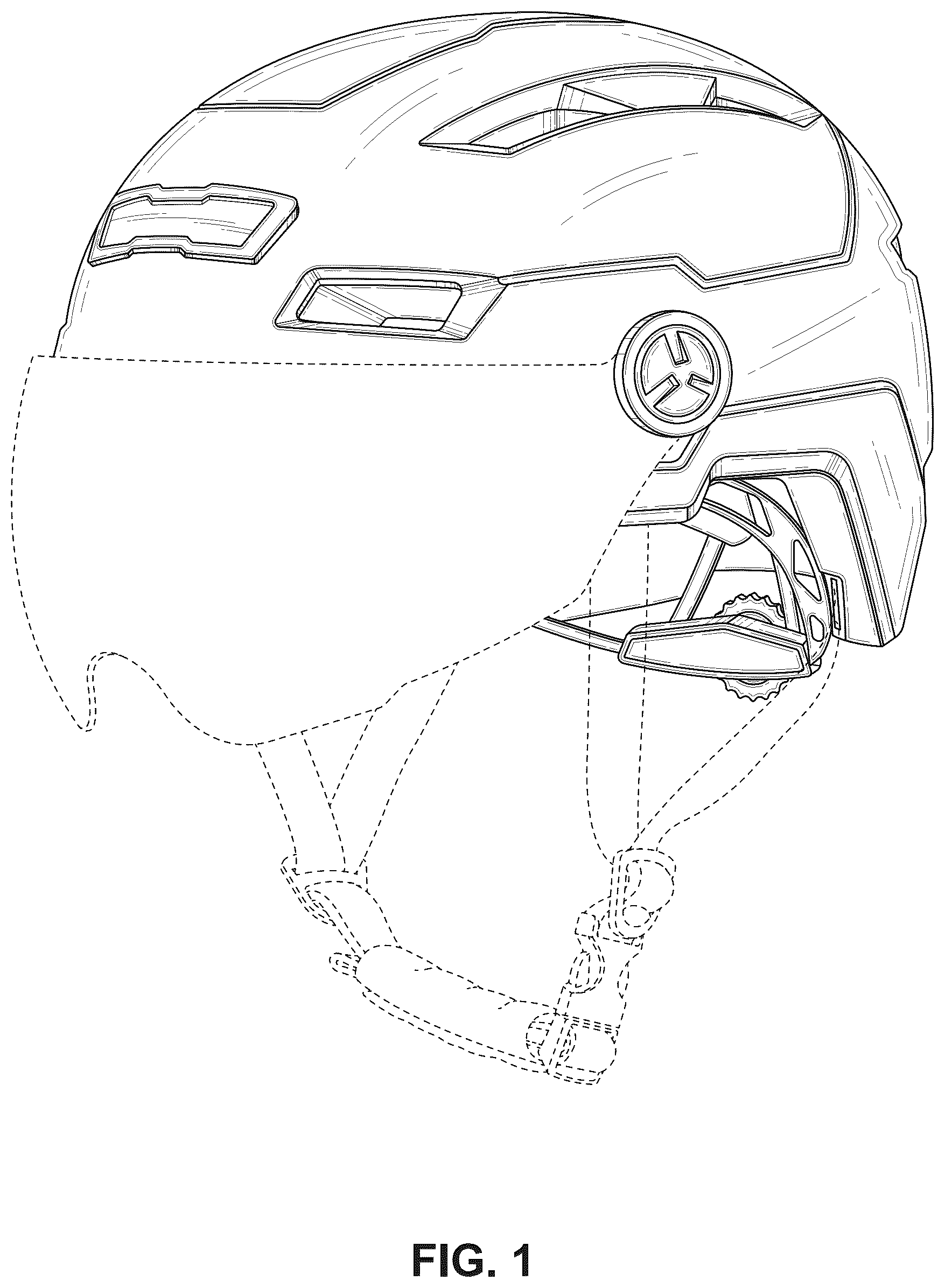 Patent USD1044136 — Bicycle helmet with LED light — Figure 1