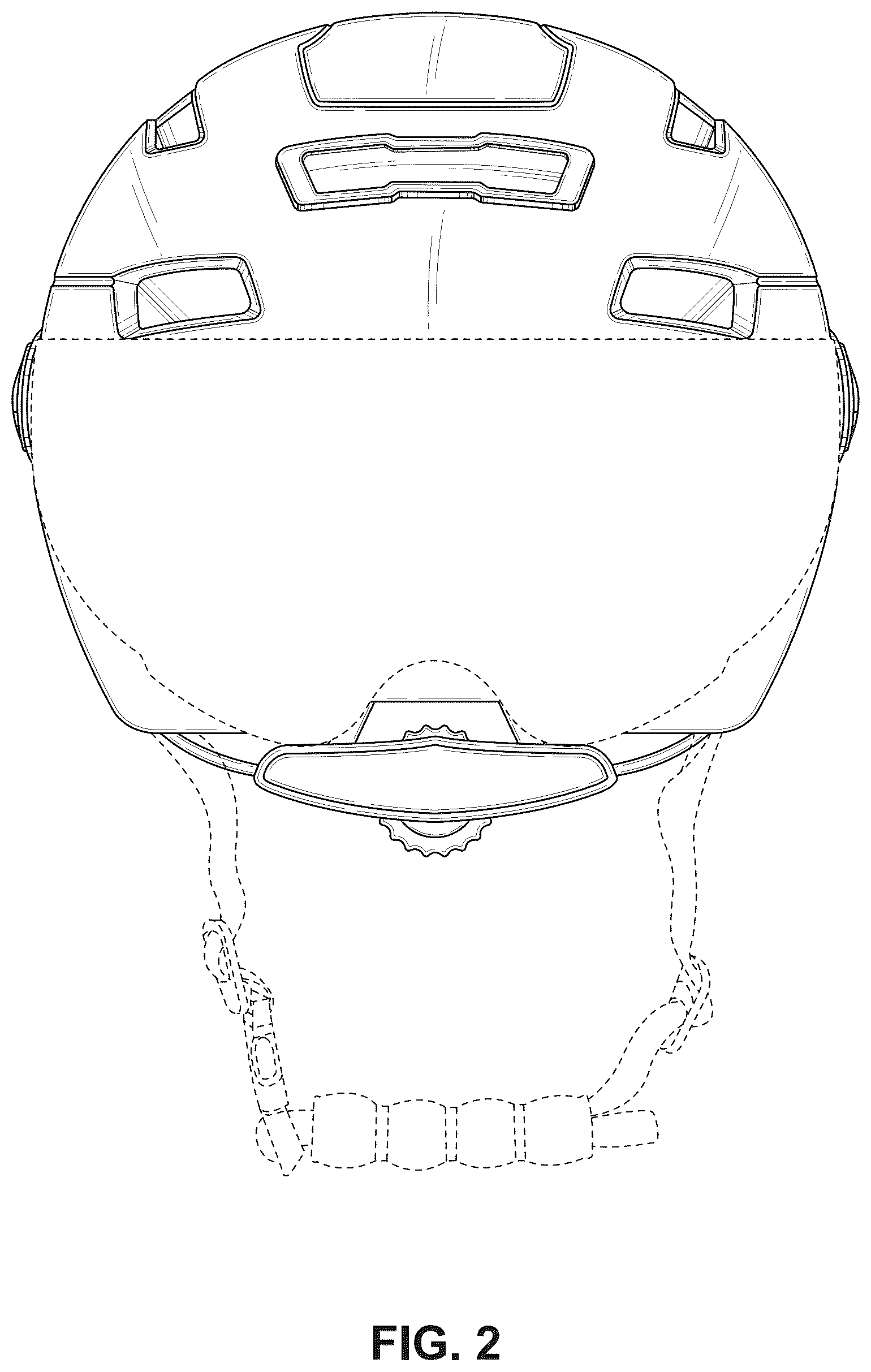 Patent USD1044136 Figure 2 – Bicycle helmet with LED light