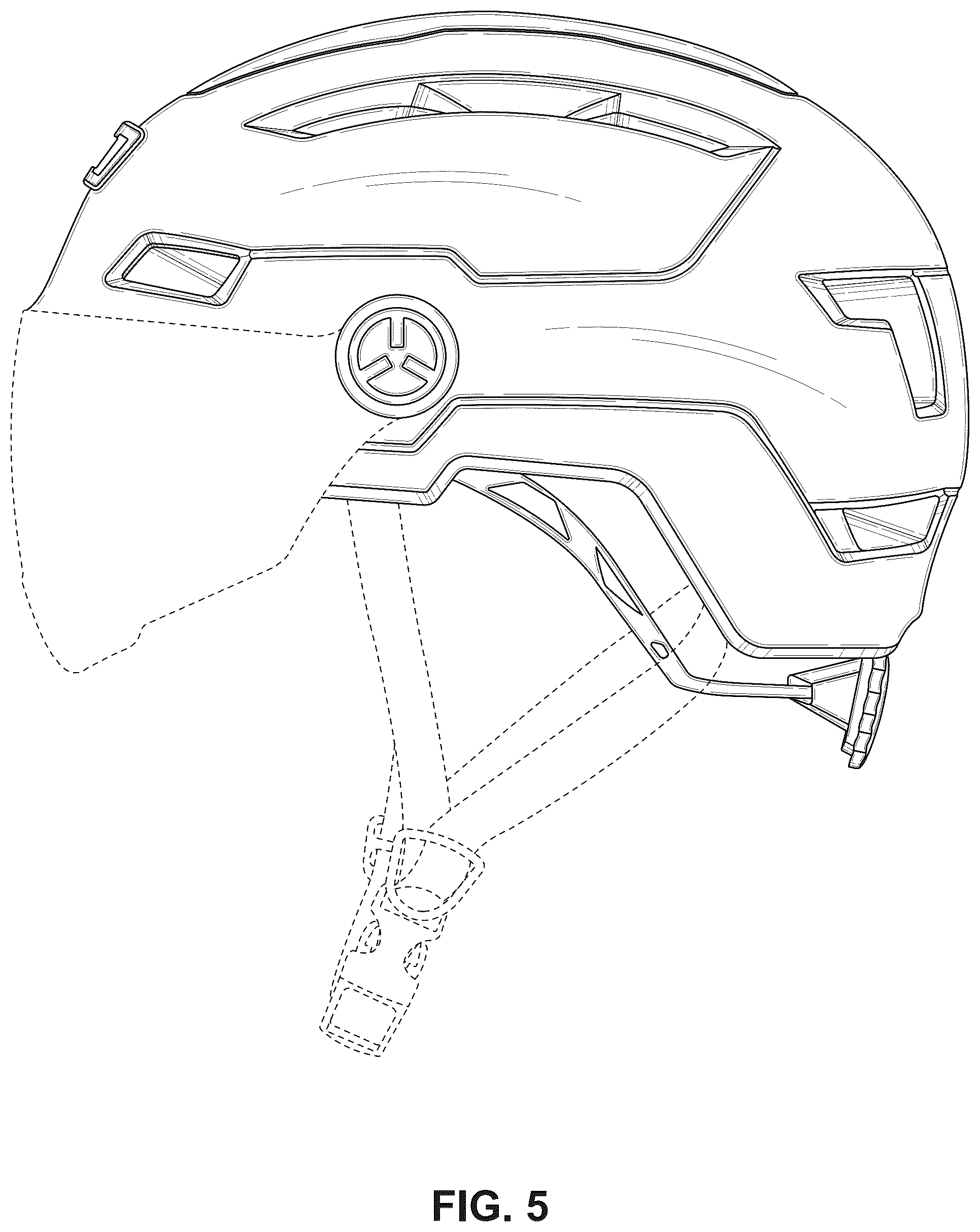 Patent USD1044136 Figure 5 – Bicycle helmet with LED light