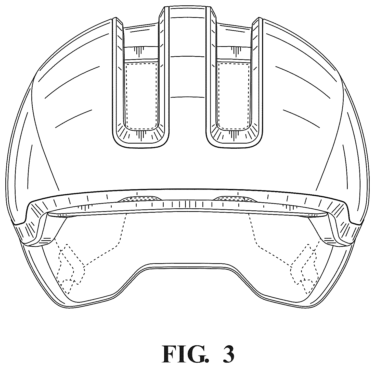 Patent USD1044137 Figure 3 – Bicycle helmet