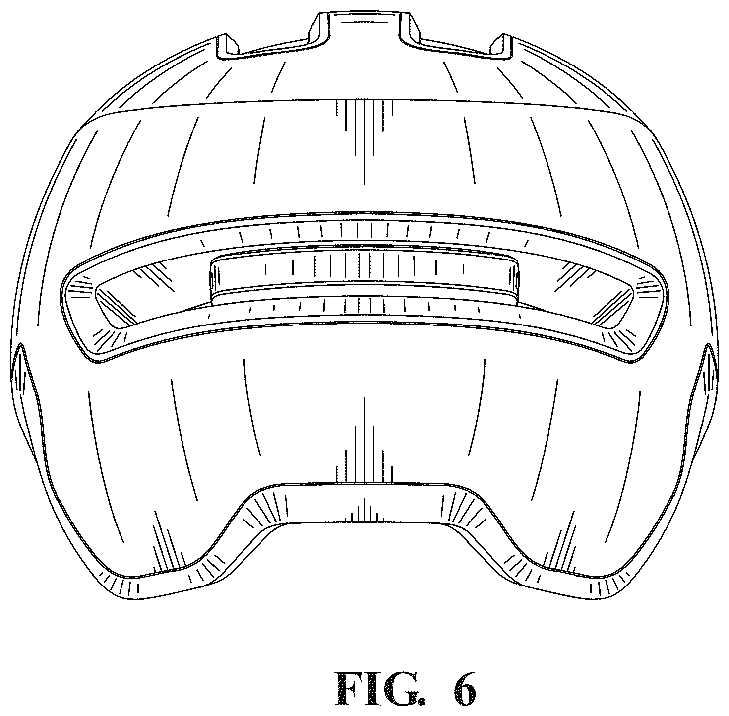 Patent USD1044137 Figure 6 – Bicycle helmet