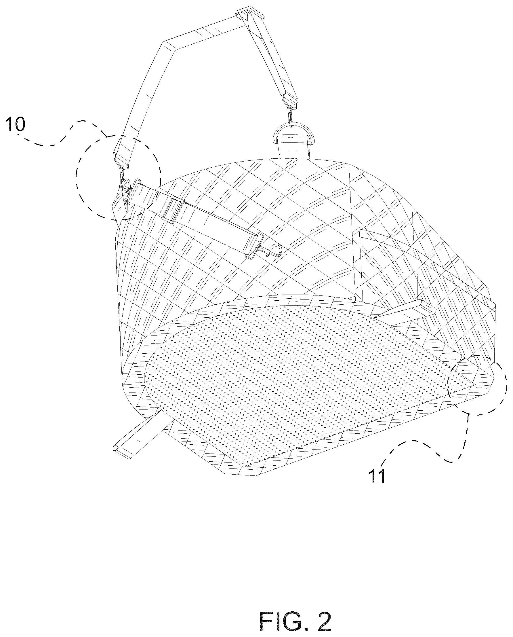 Patent USD1044145 Figure 2 – Dog seat