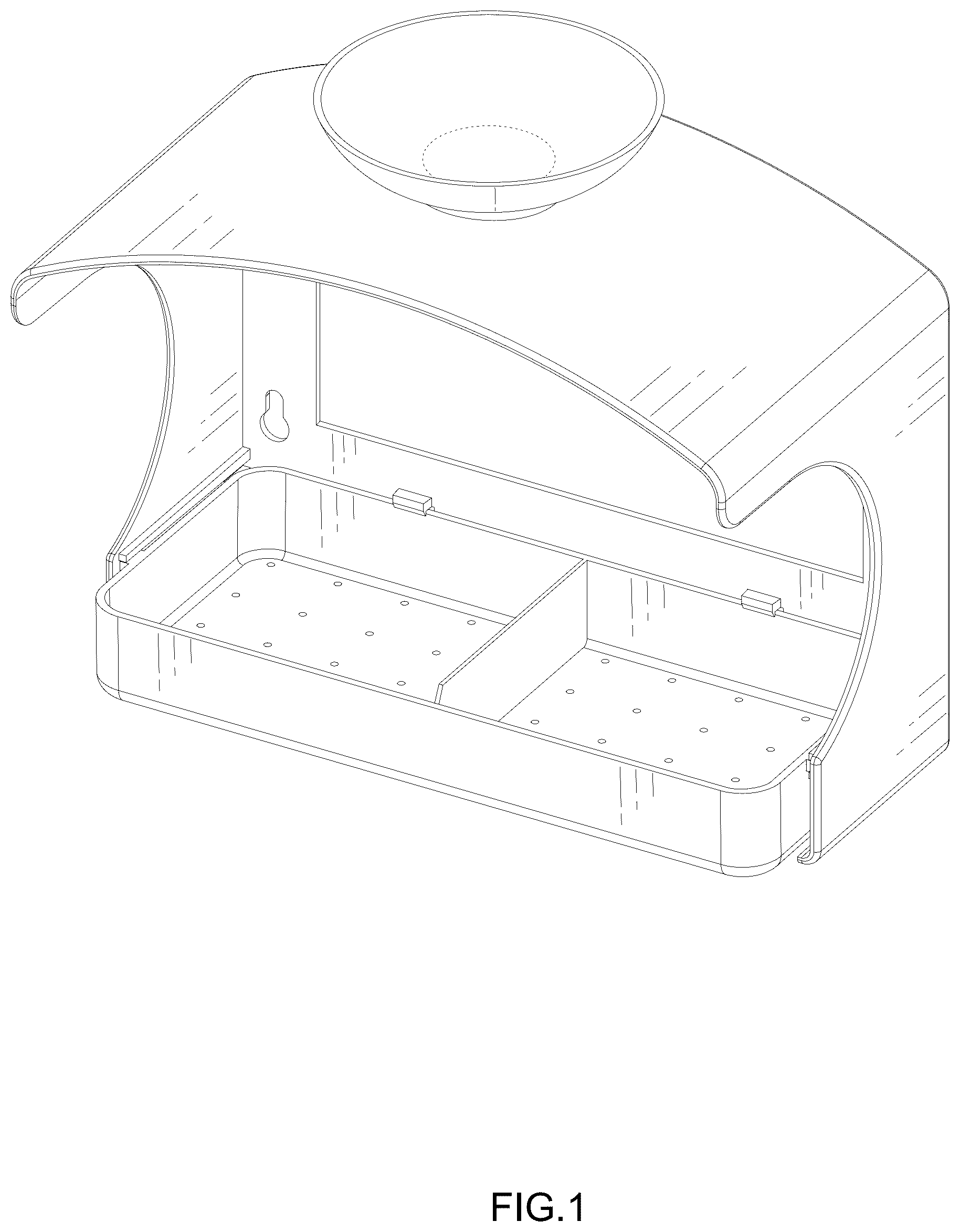 Patent USD1044147 Figure 1 – Bird feeder