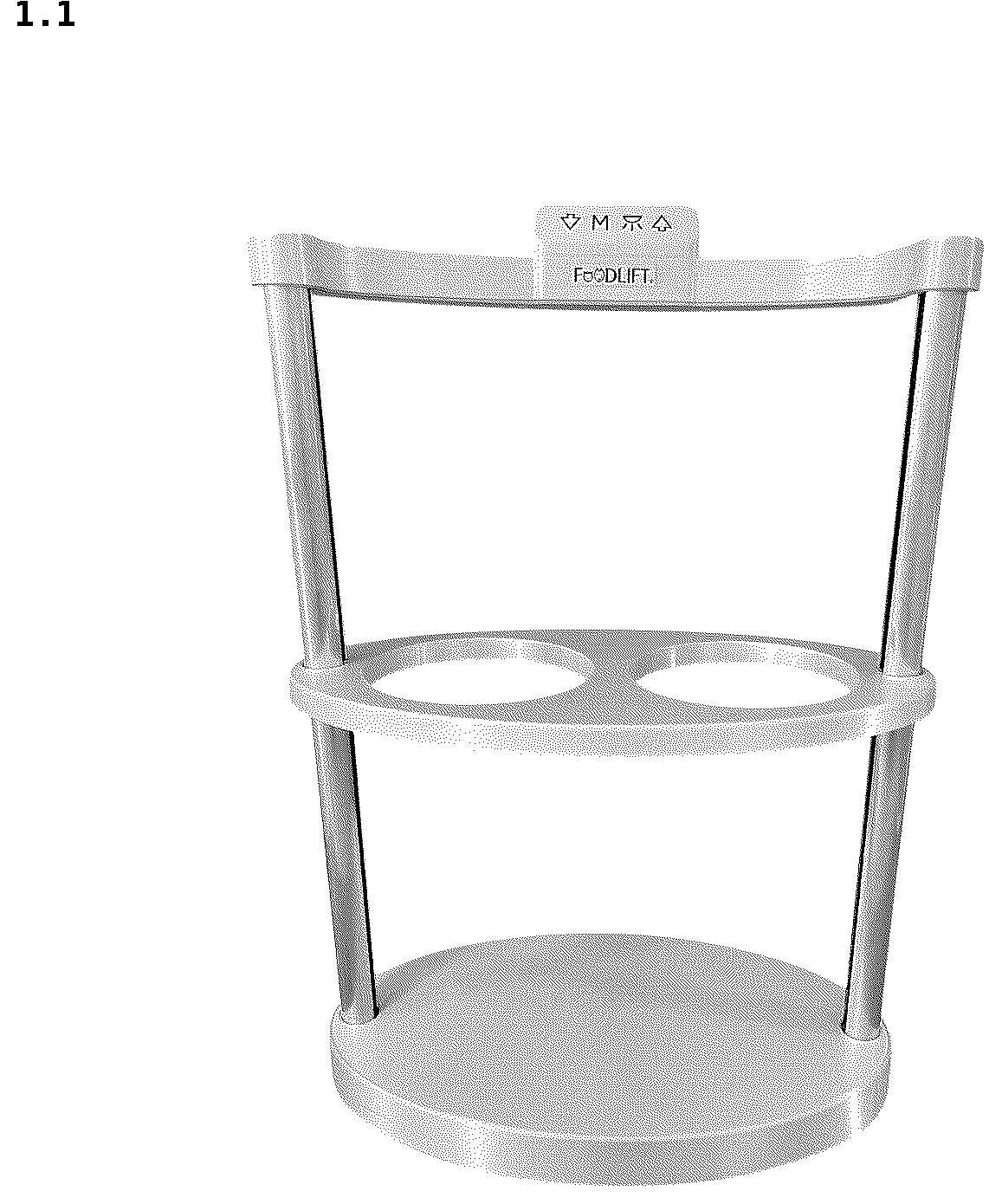 Patent USD1044153 Figure 1 – Rack for feeding animals