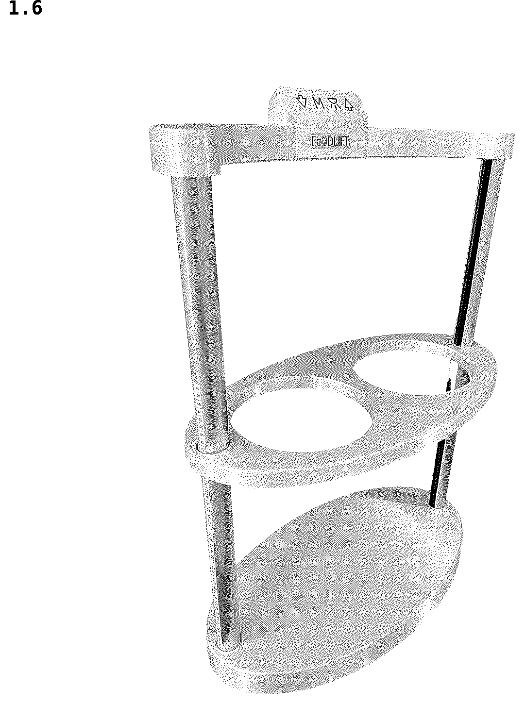Patent USD1044153 Figure 6 – Rack for feeding animals