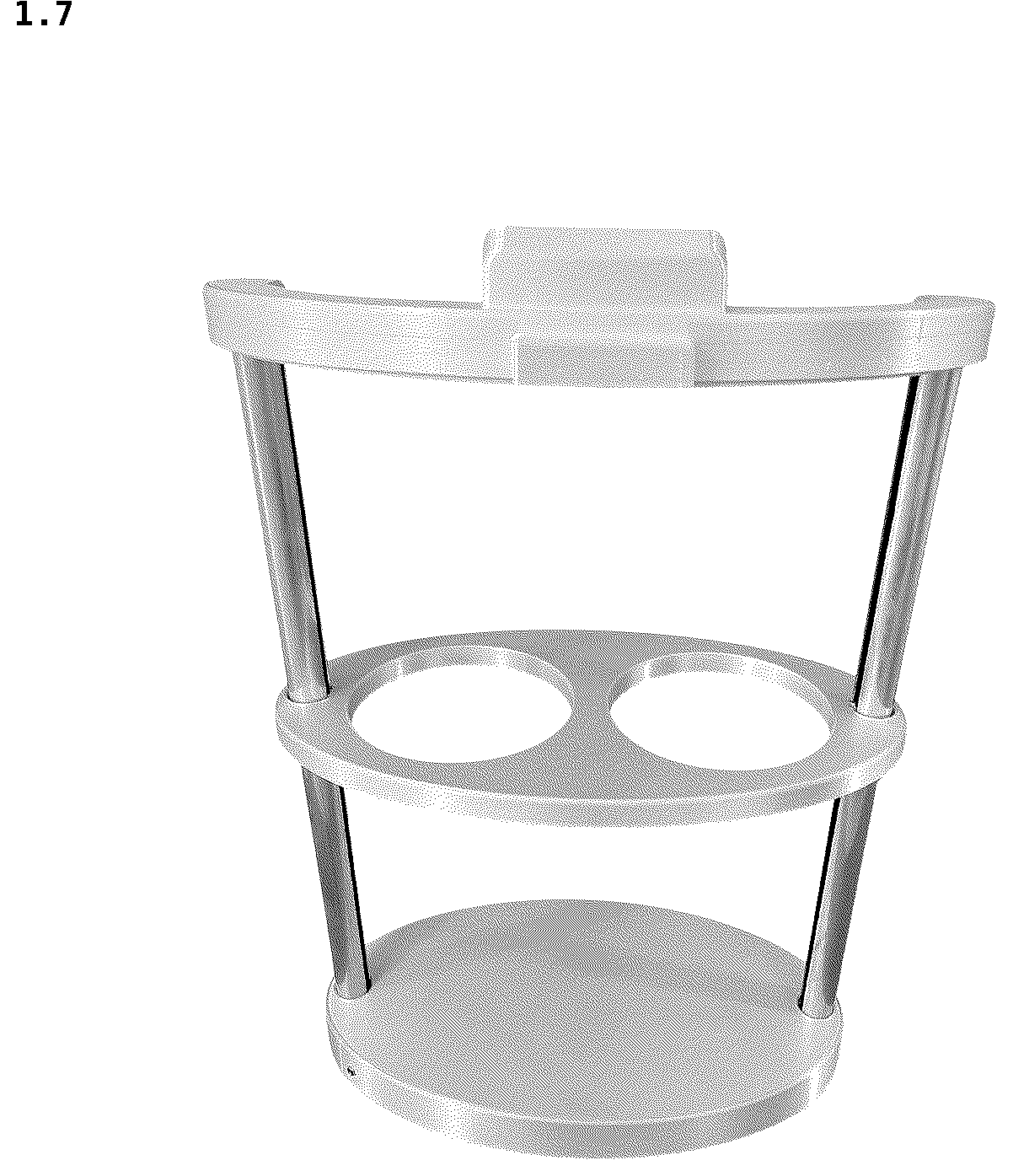 Patent USD1044153 Figure 7 – Rack for feeding animals