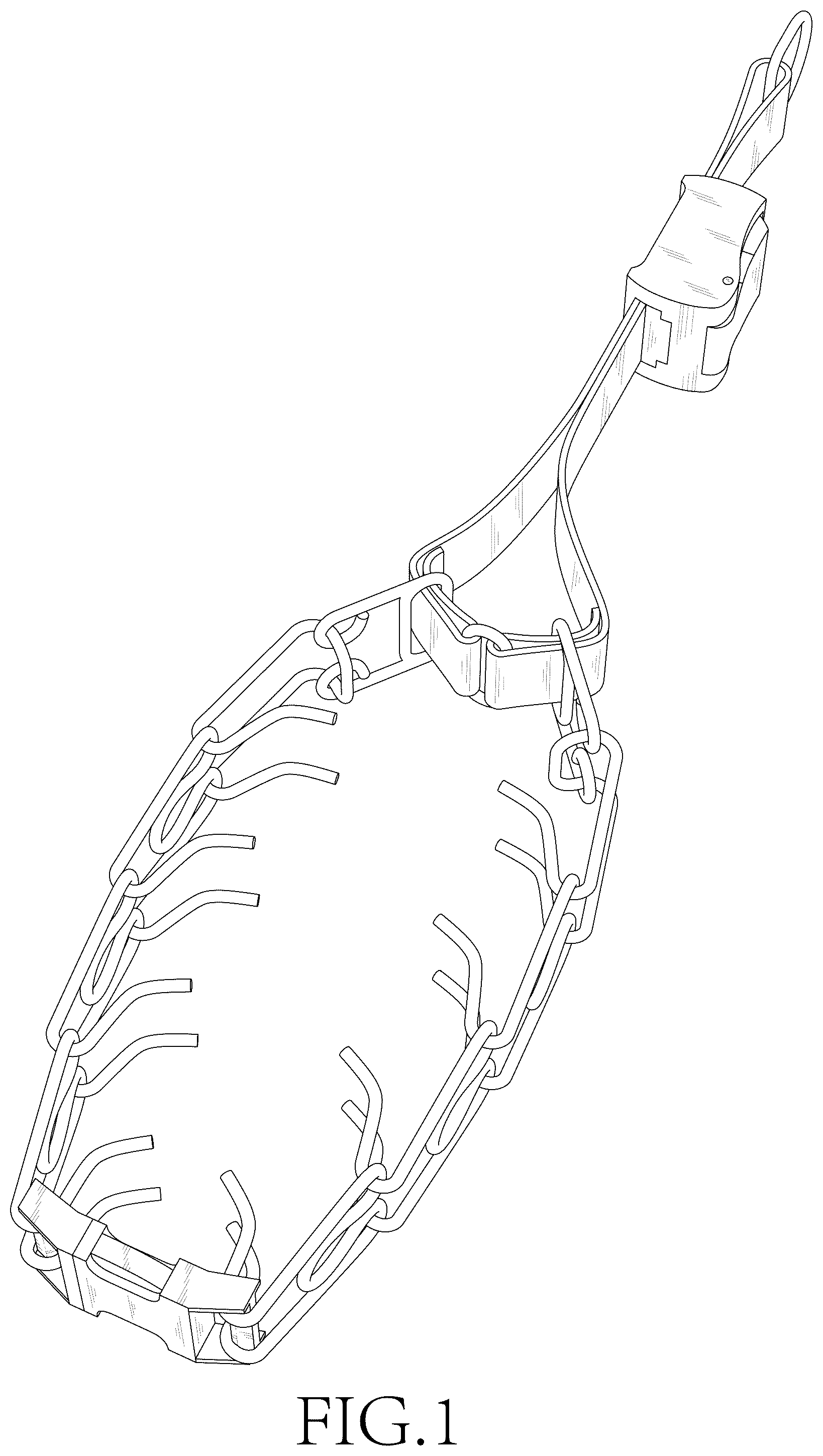 Patent USD1044155 Figure 1 – Prong collar