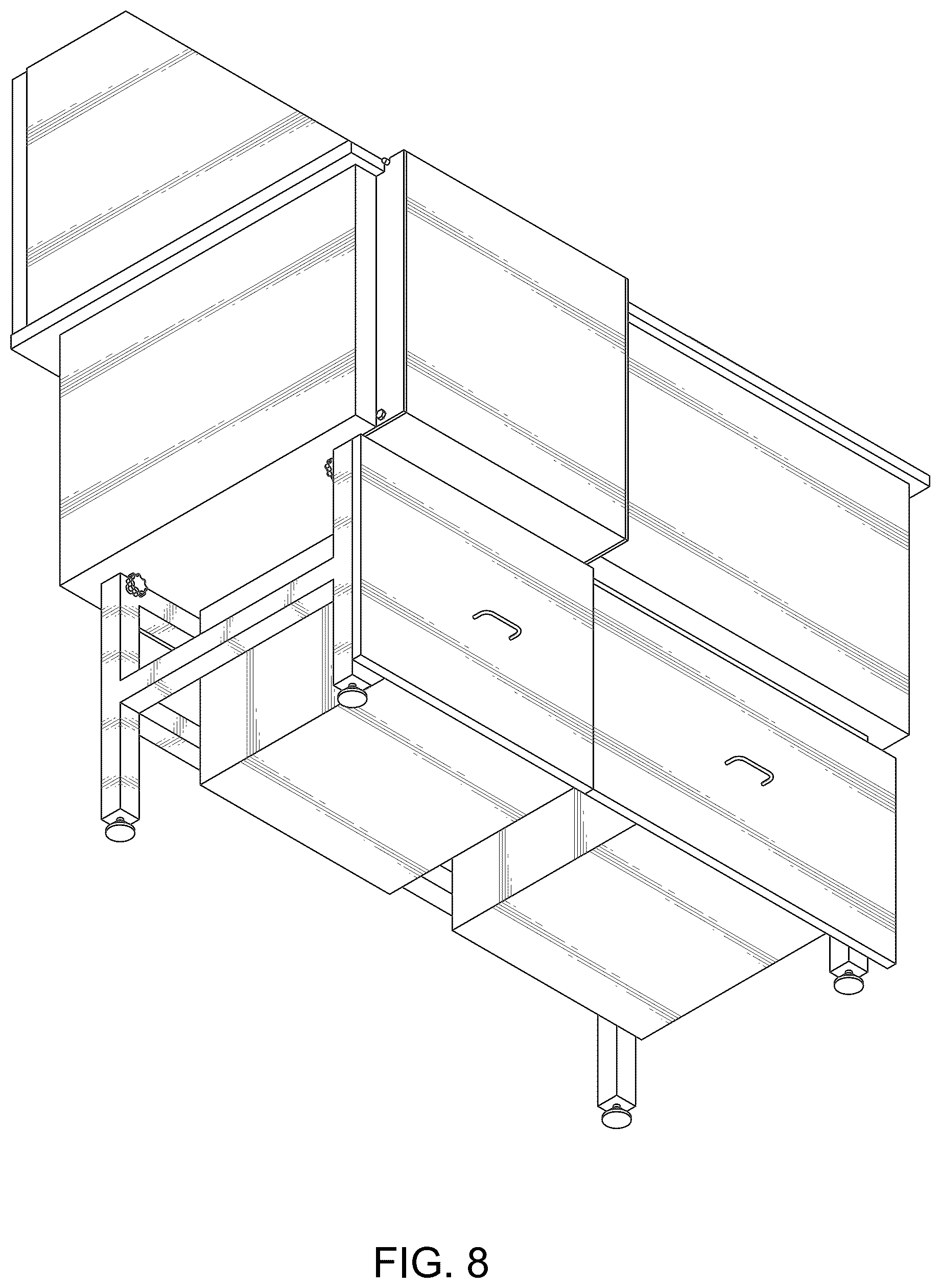 Patent USD1044159 Figure 8 – Pet grooming station