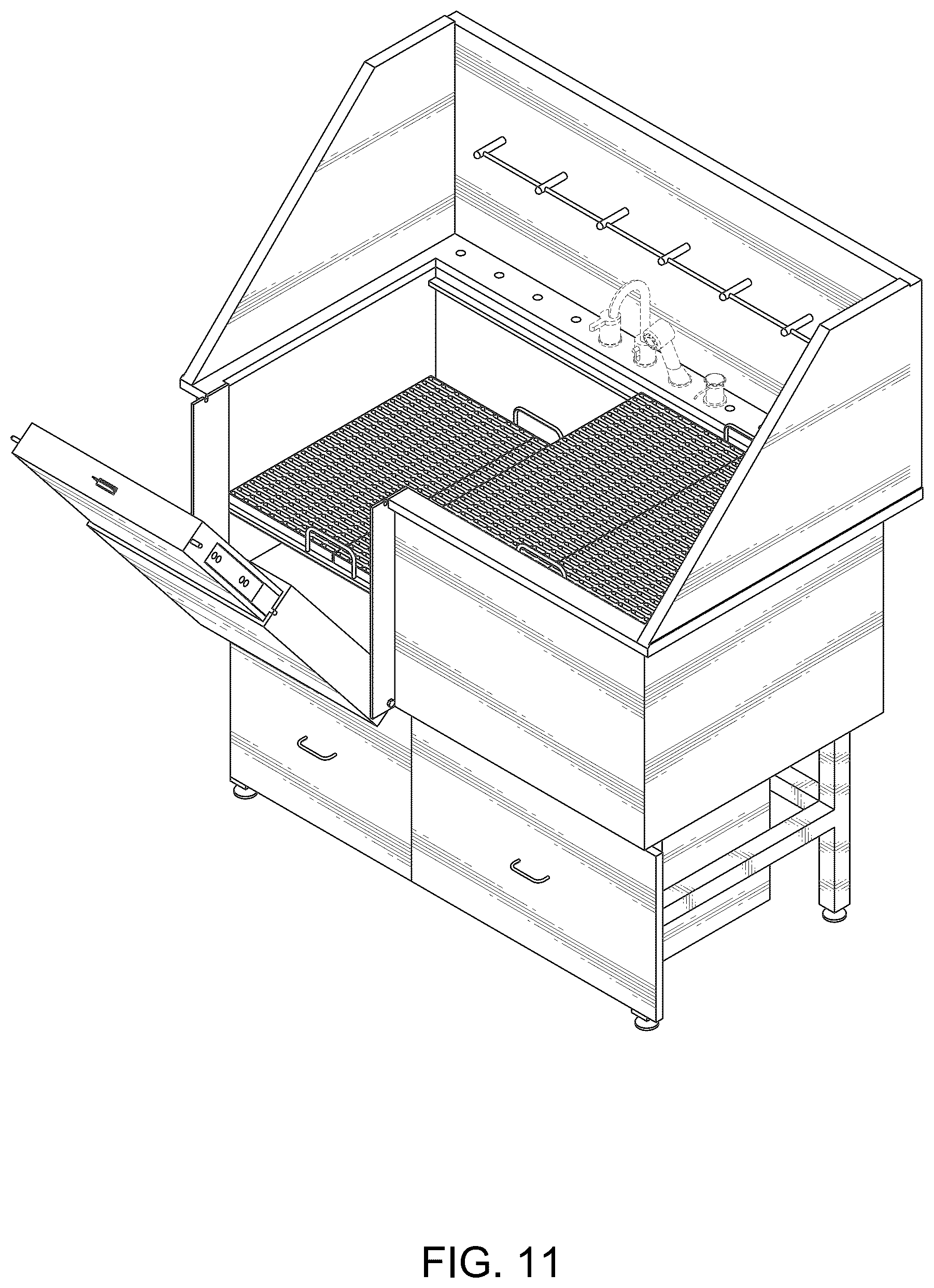 Patent USD1044159 Figure 11 – Pet grooming station