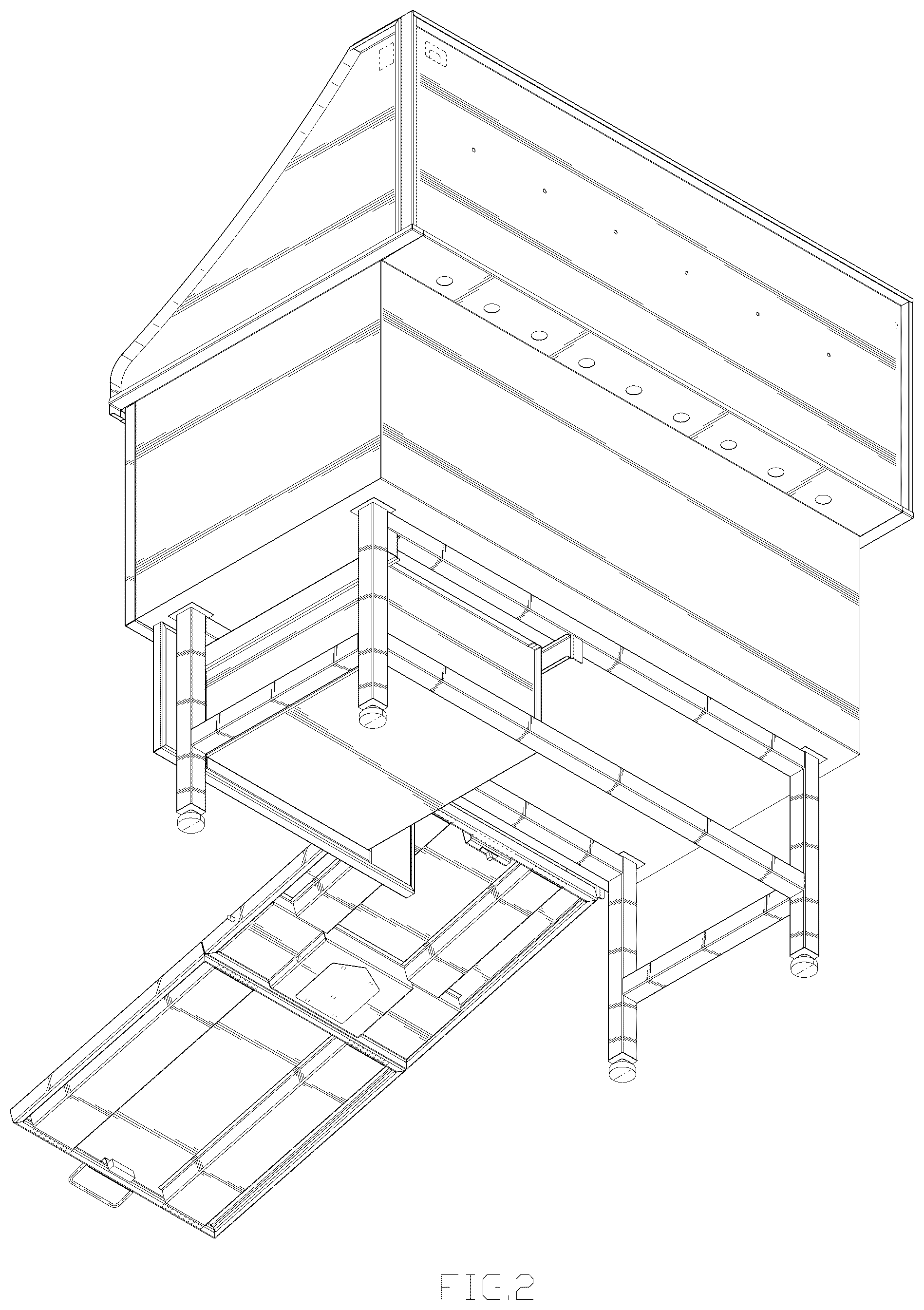 Patent USD1044160 Figure 2 – Dog bathing station