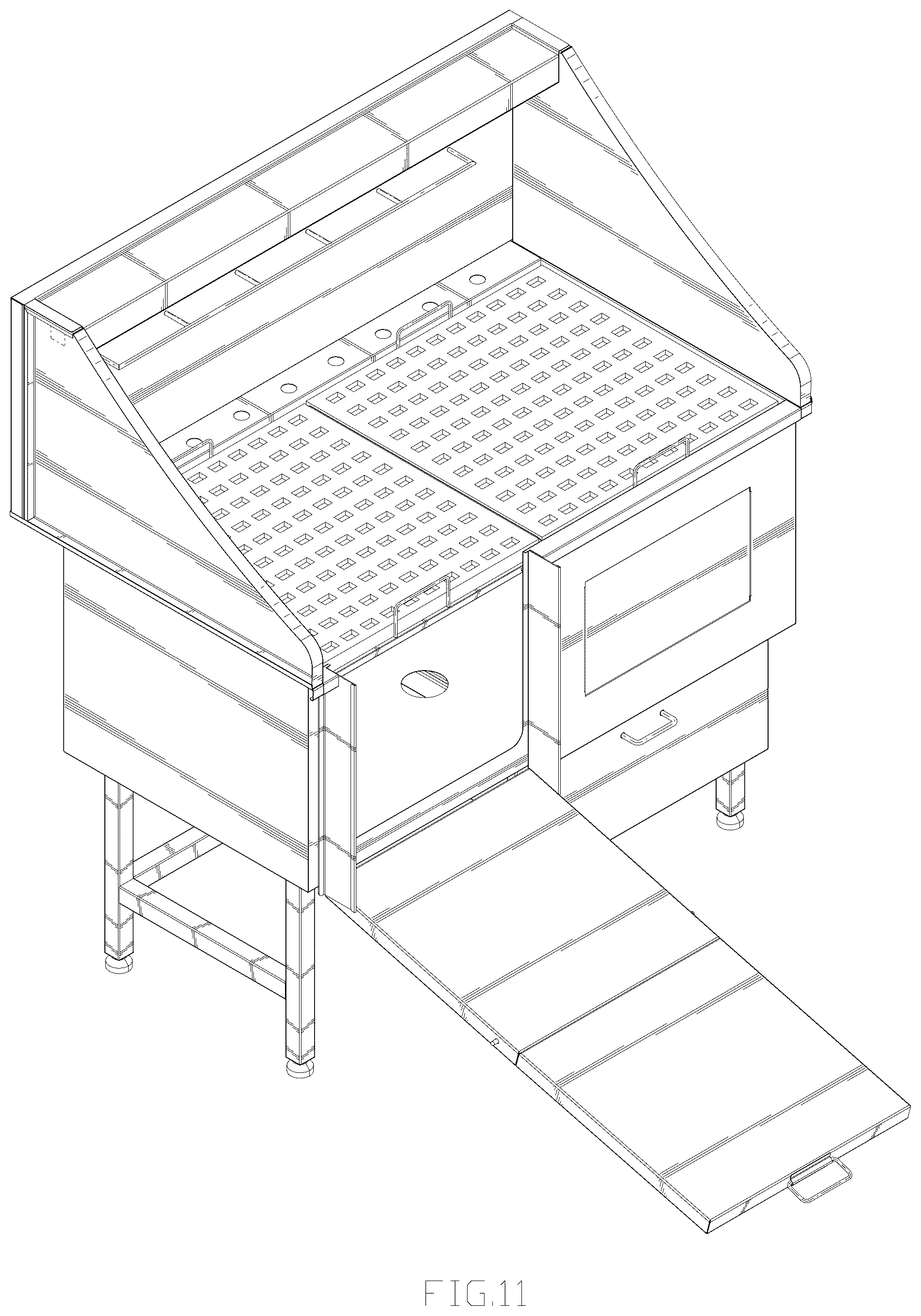 Patent USD1044160 Figure 11 – Dog bathing station
