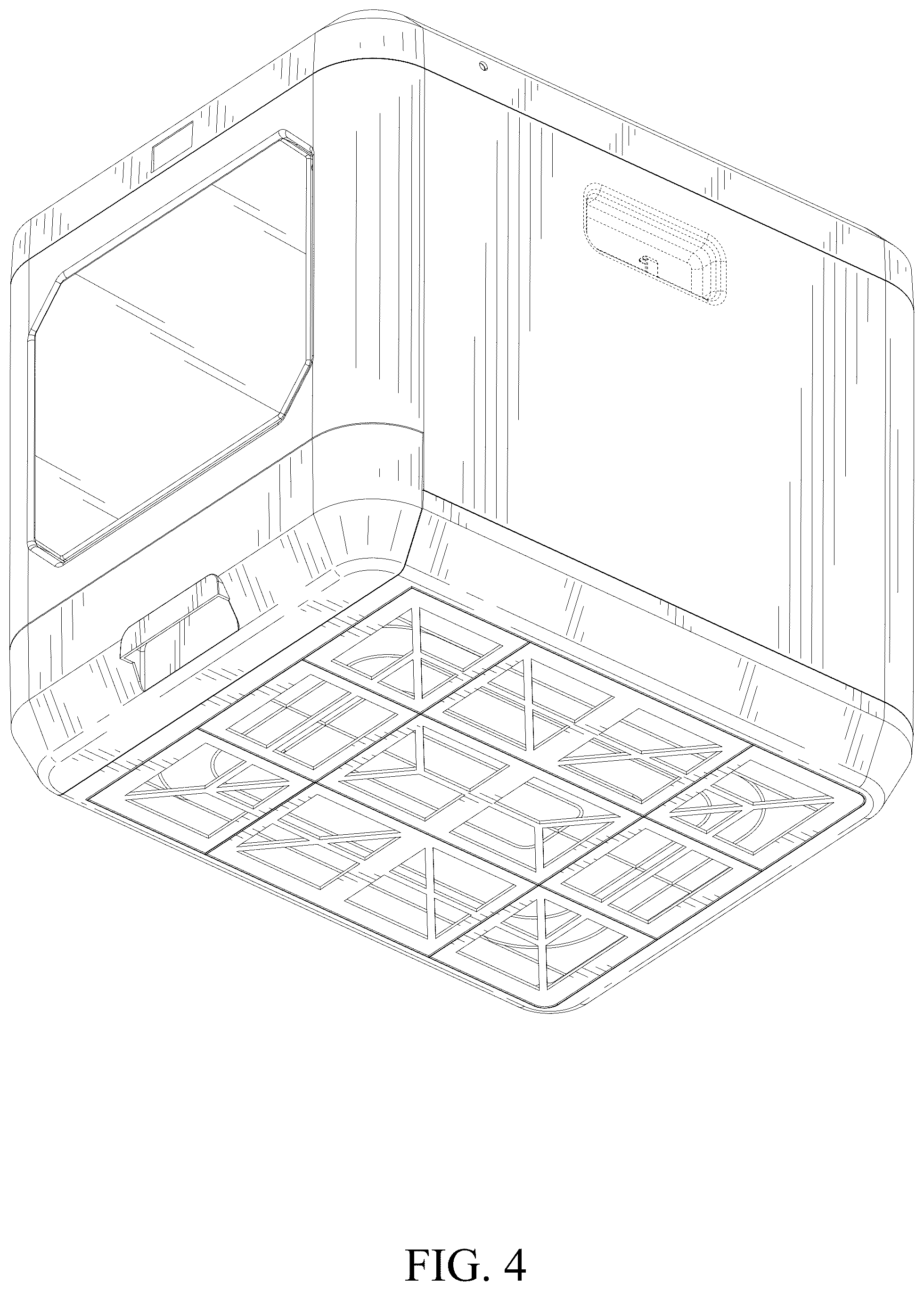 Patent USD1044168 Figure 4 – Cat litter box