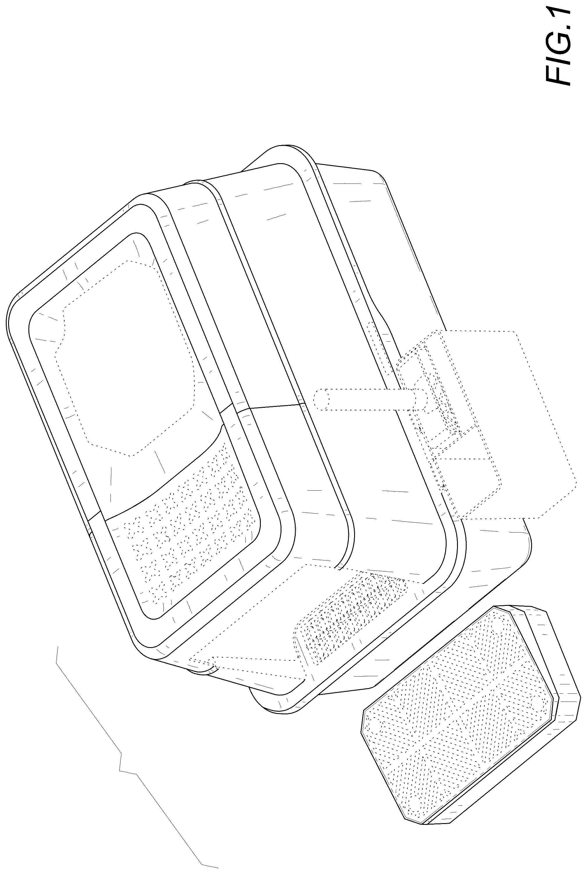 Patent USD1044169 Figure 1 – Cat litter box