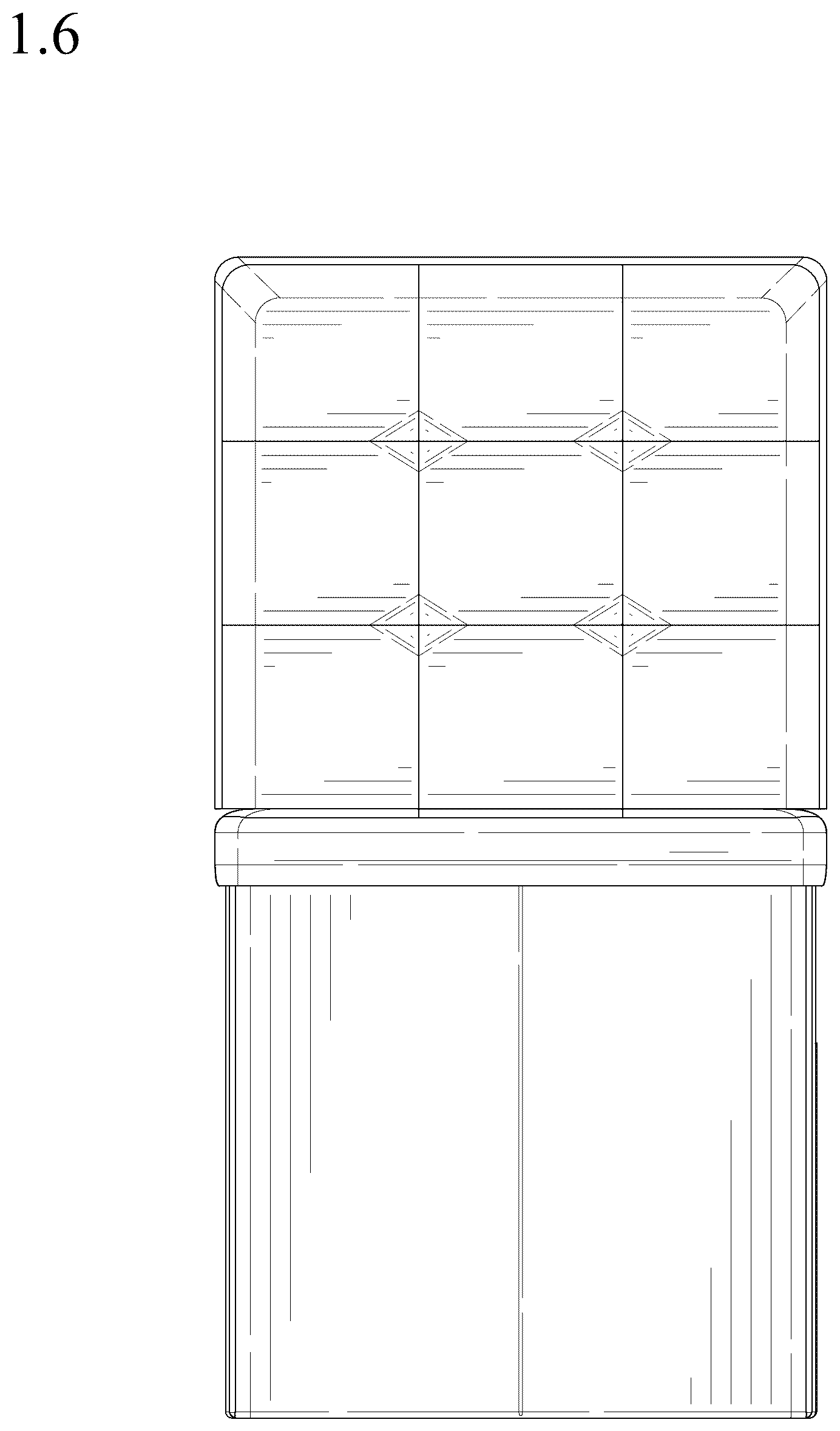 Patent USD1044170 Figure 6 – Cat litter box enclosure ottoman