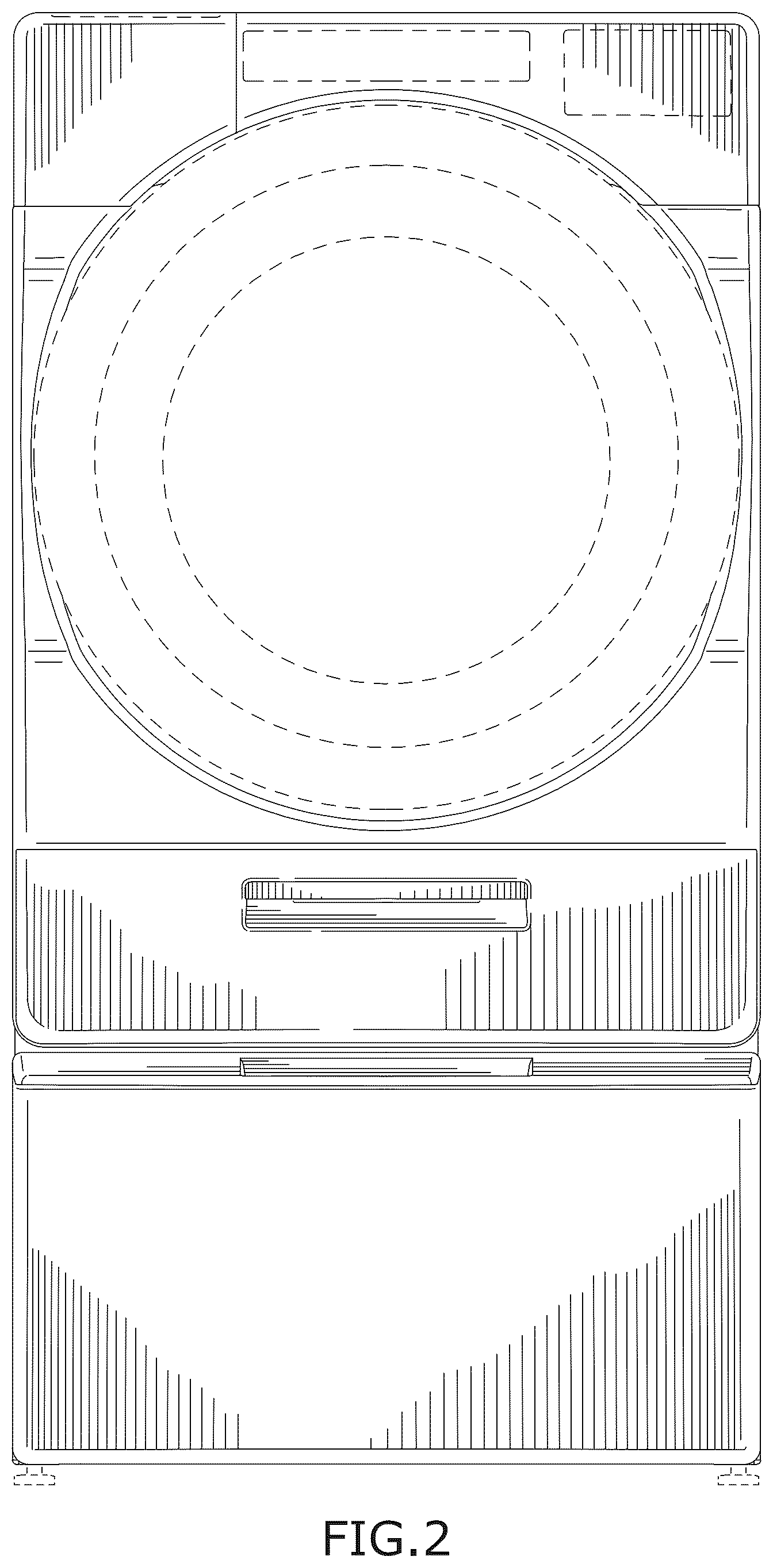 Patent USD1044174 Figure 2 – Combined laundry treating appliance and pedestal