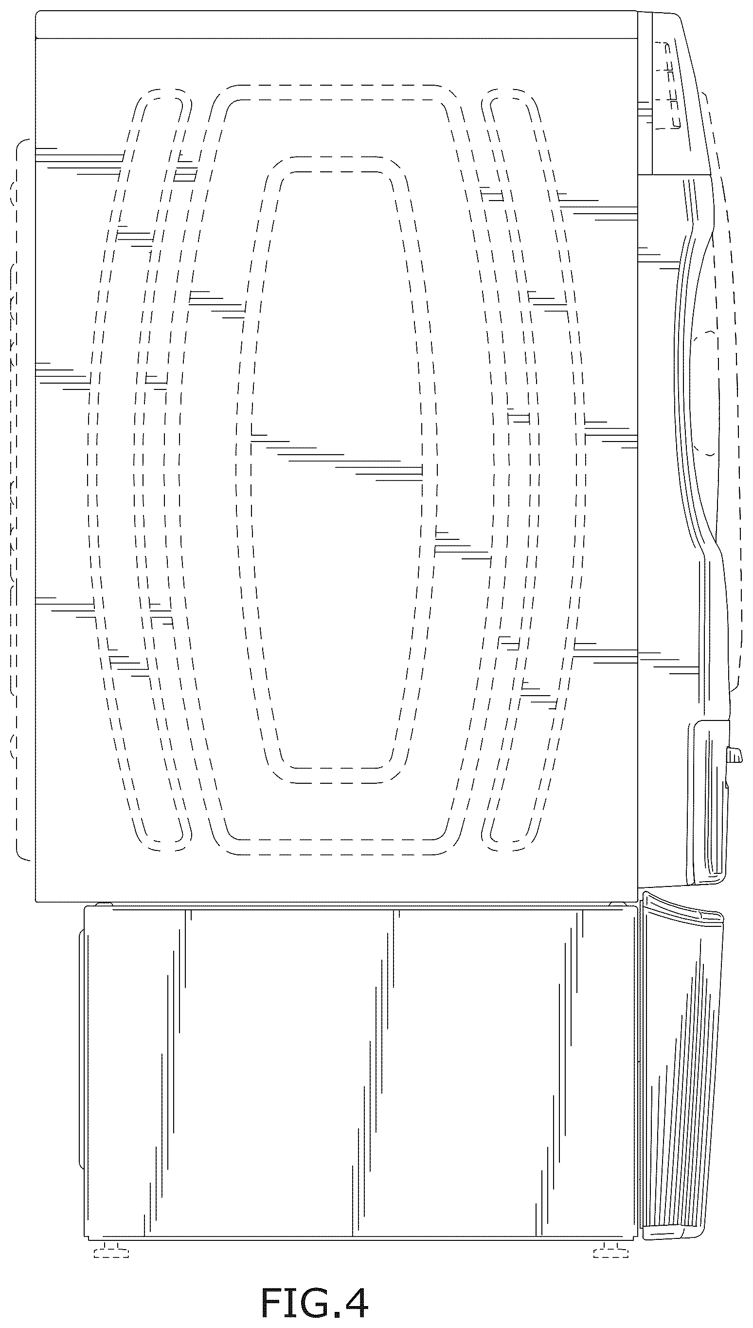 Patent USD1044174 Figure 4 – Combined laundry treating appliance and pedestal