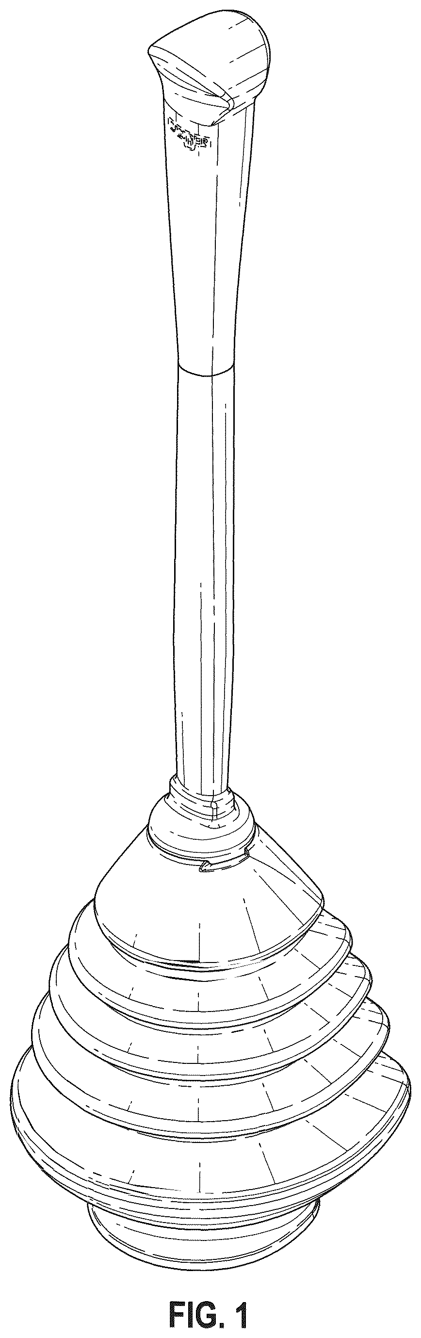 Patent USD1044176 Figure 1 – Toilet plunger