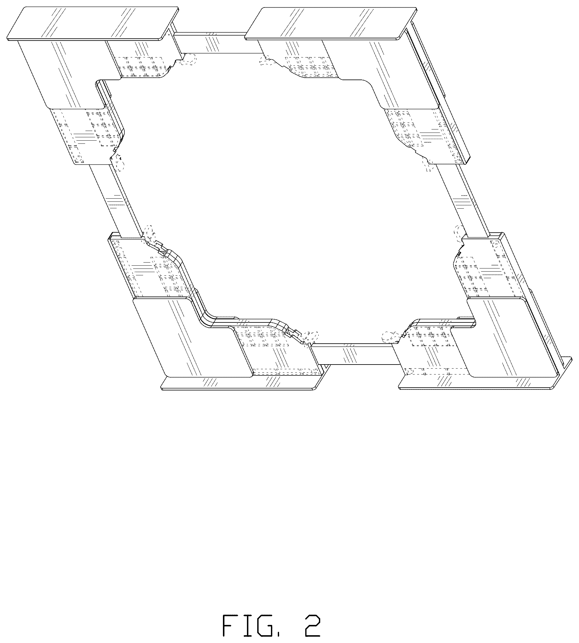 Patent USD1044181 Figure 2 – Stacking kit for washing machine and dryer