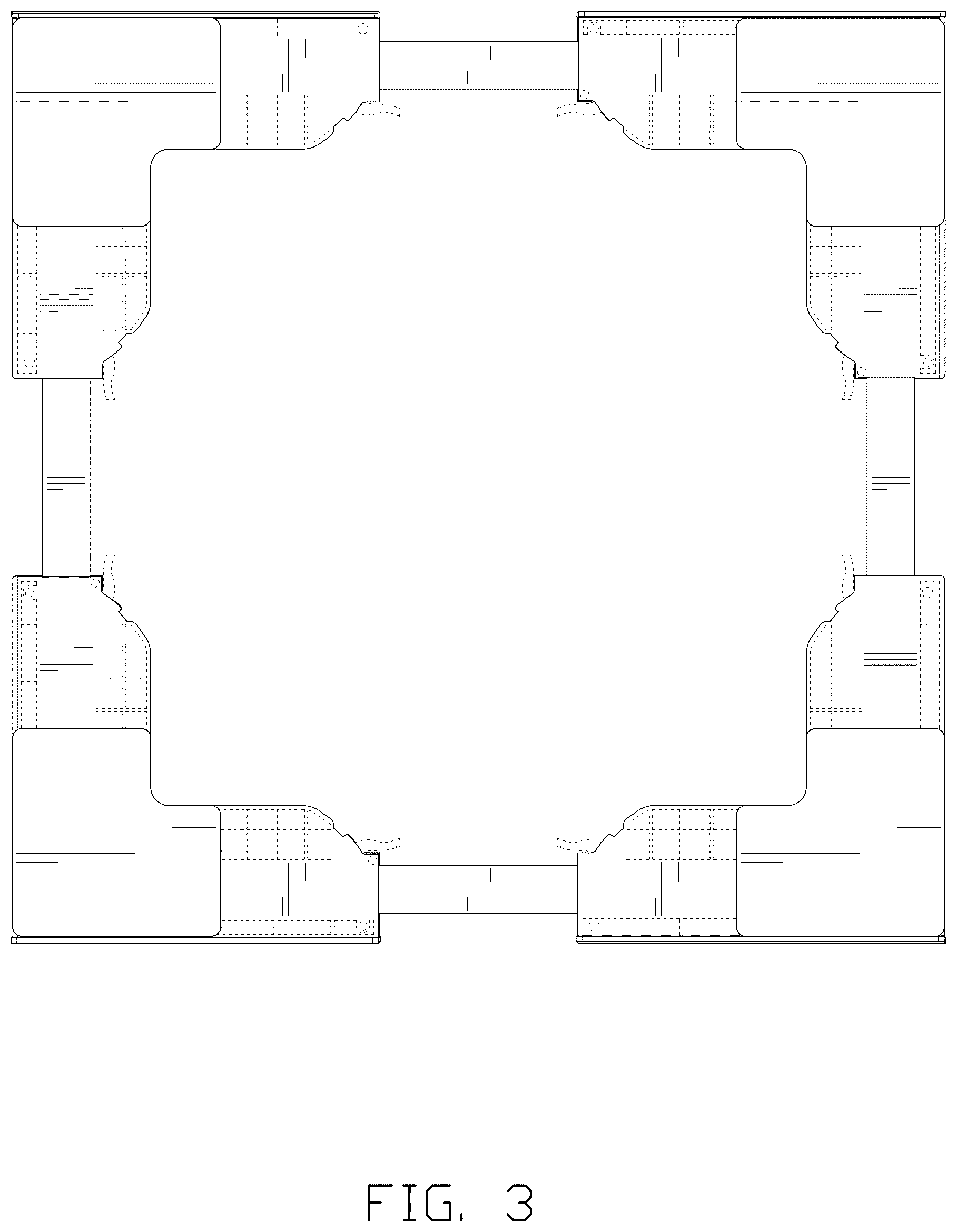 Patent USD1044181 Figure 3 – Stacking kit for washing machine and dryer