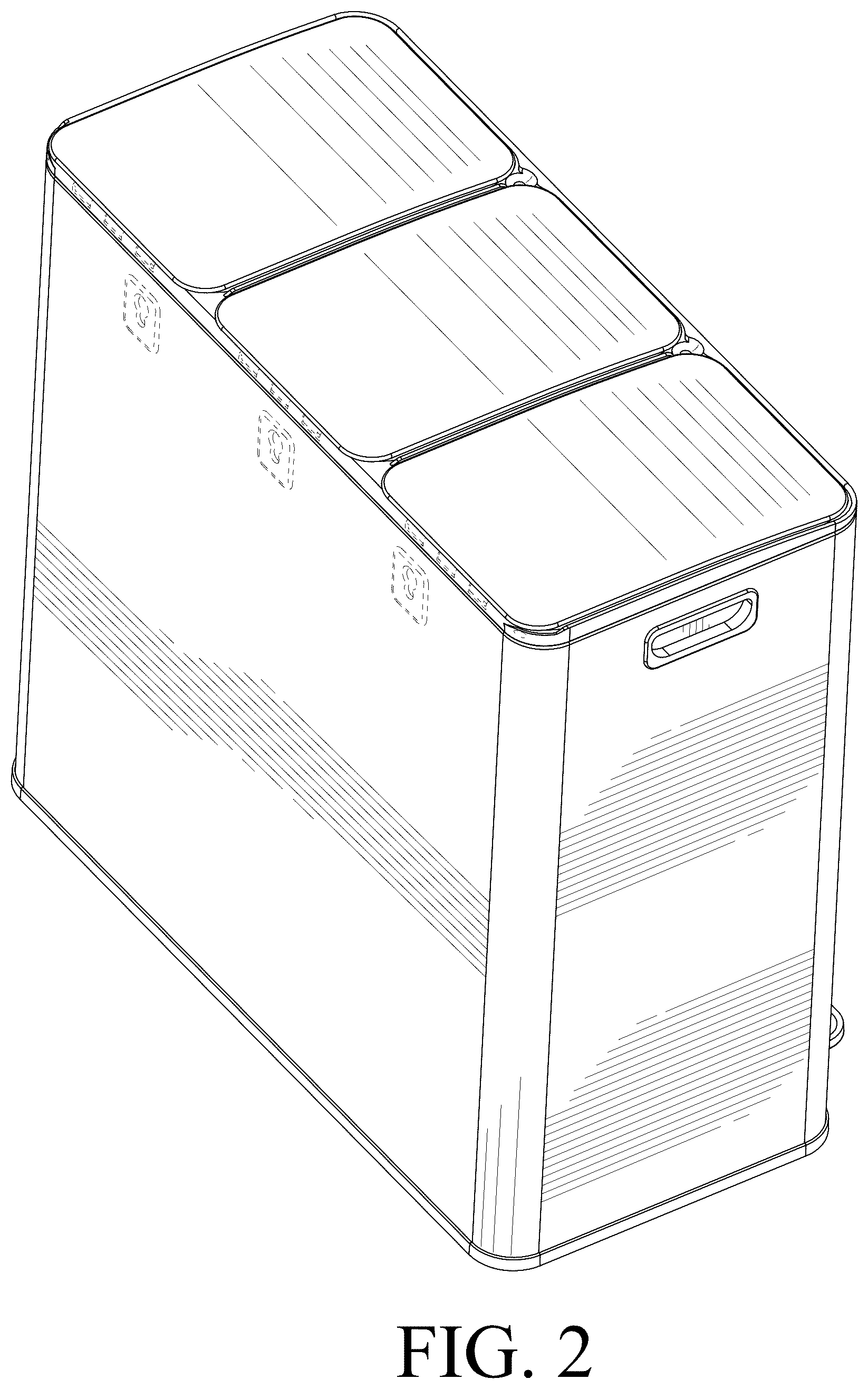 Patent USD1044182 Figure 2 – Dustbin