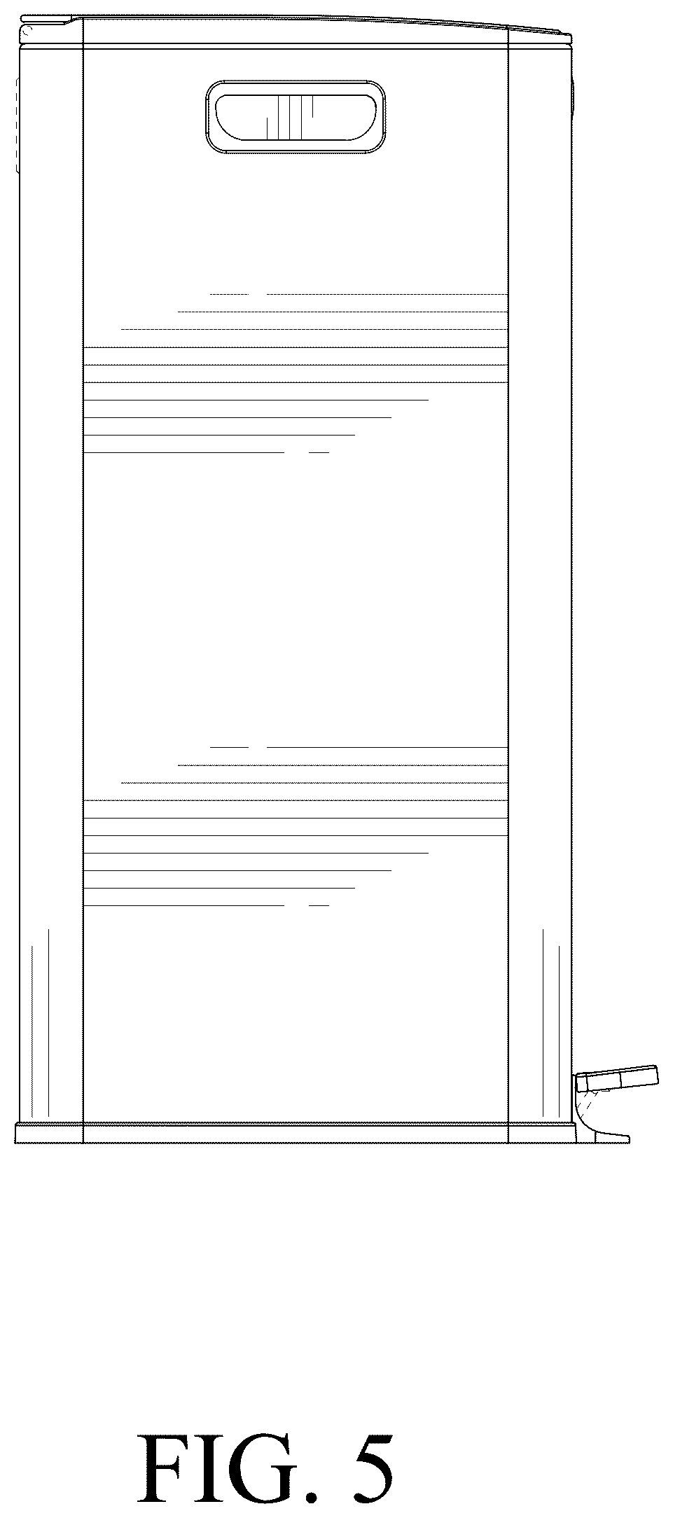 Patent USD1044182 Figure 5 – Dustbin