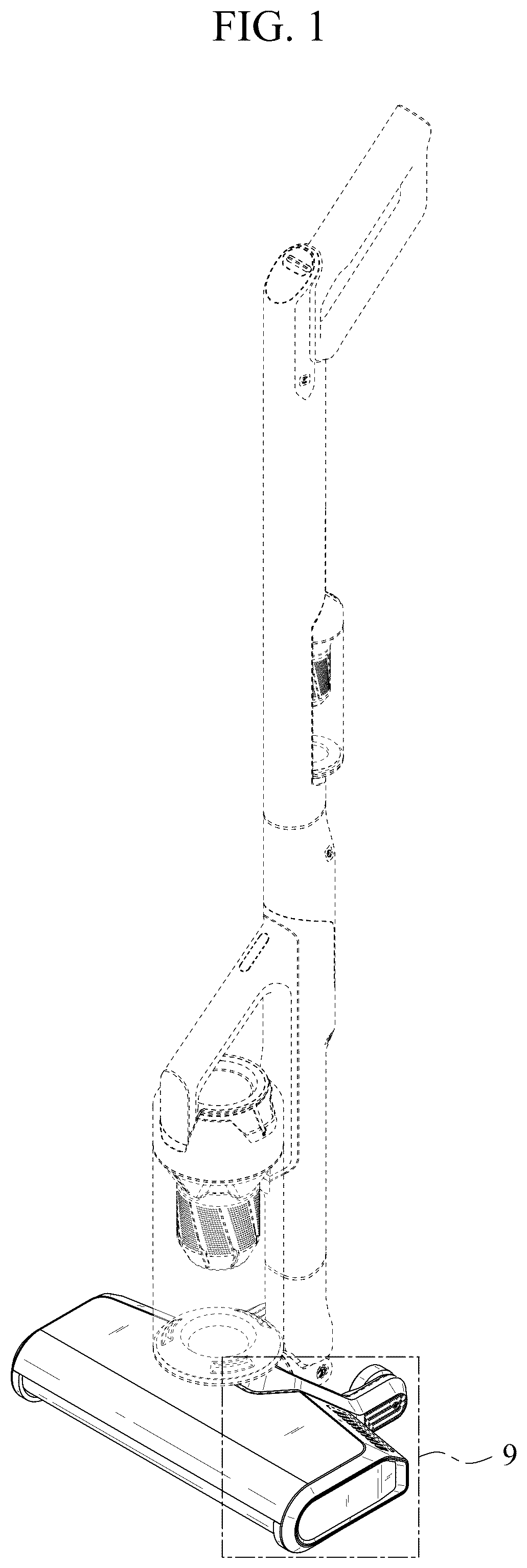 Patent USD1044184 Figure 1 – Vacuum cleaner