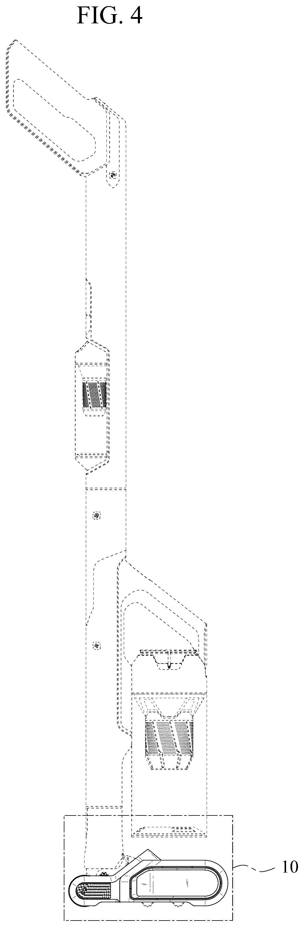 Patent USD1044184 Figure 4 – Vacuum cleaner