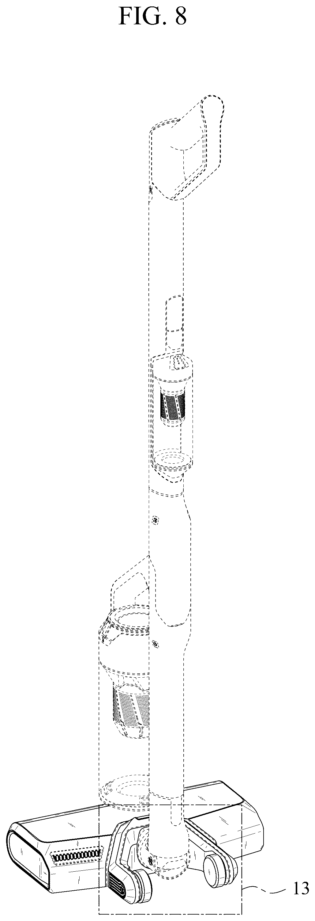 Patent USD1044184 Figure 8 – Vacuum cleaner