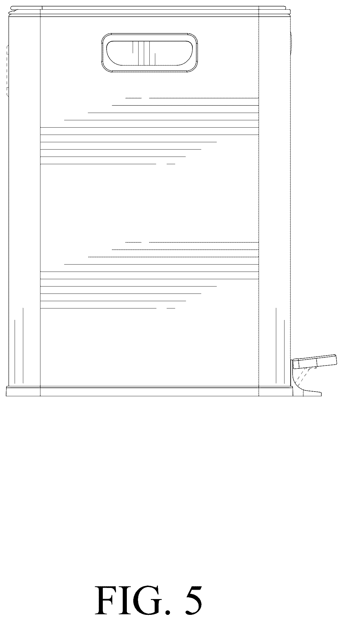 Patent USD1044190 Figure 5 – Dustbin