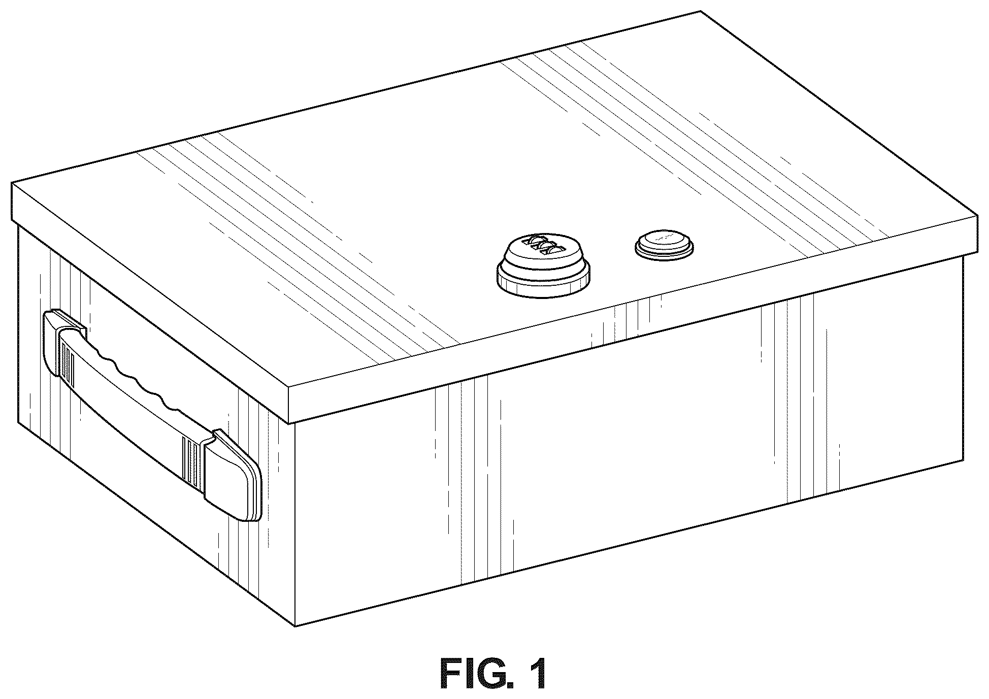 Patent USD1044196 Figure 1 – Lock box